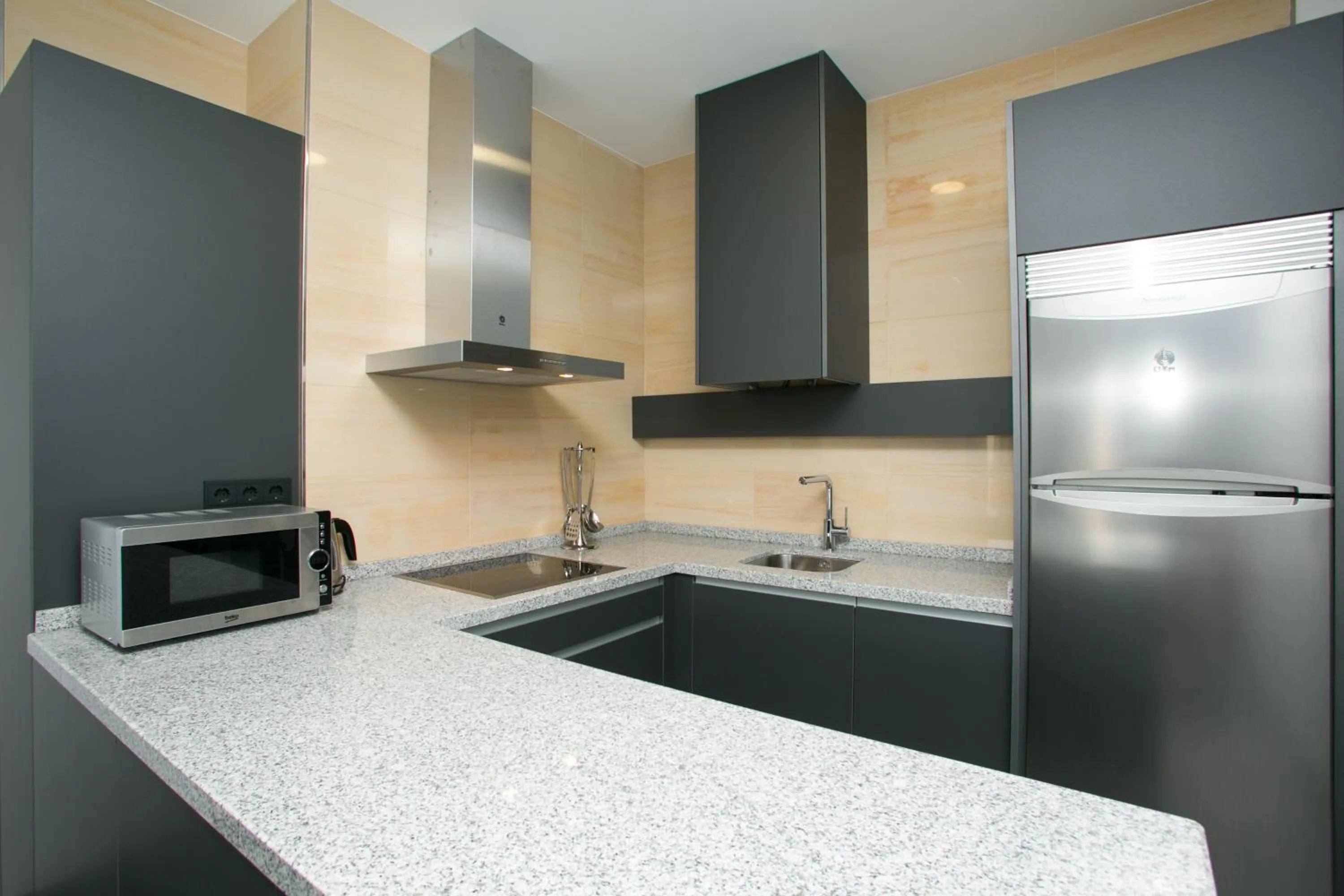 Kitchen or kitchenette in Apartamentos Fuengirola Playa