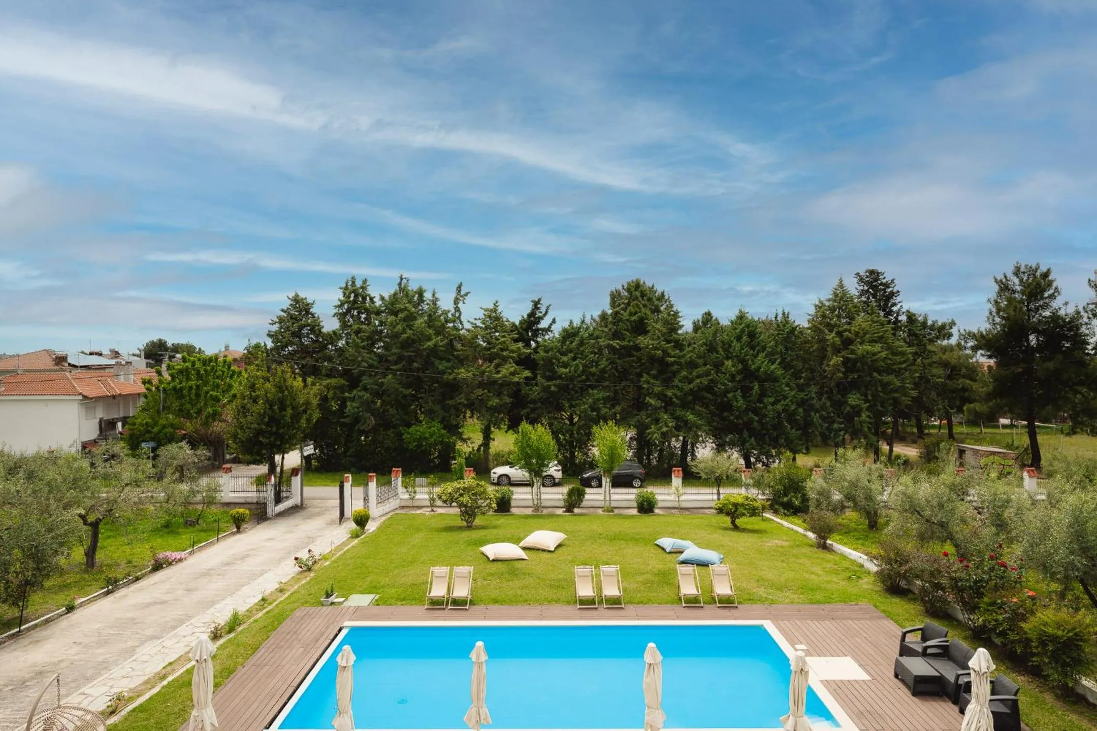 Garden view in Kalisun Pool House by Georgalas