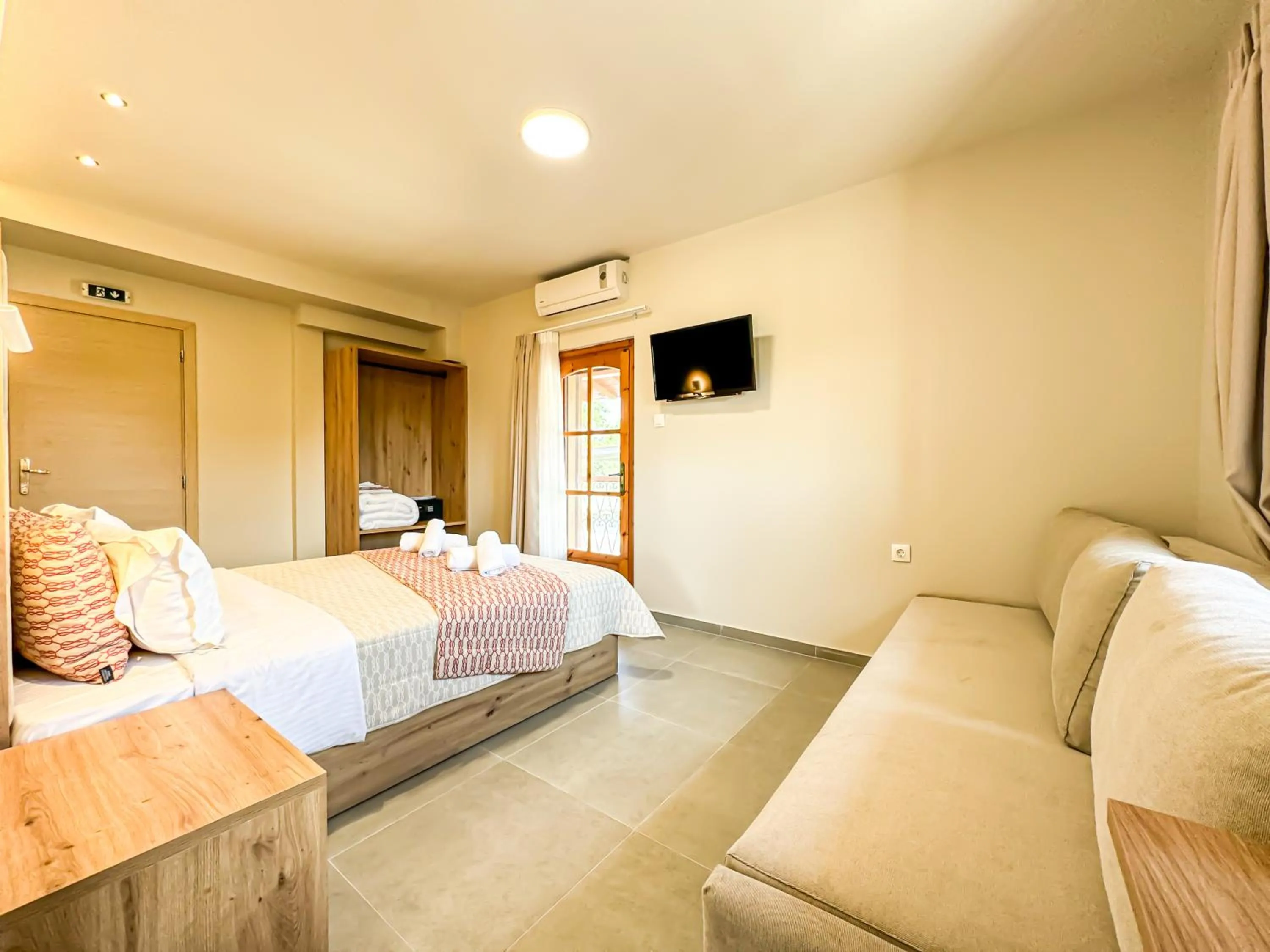Bedroom, Bed in Kalisun Pool House by Georgalas