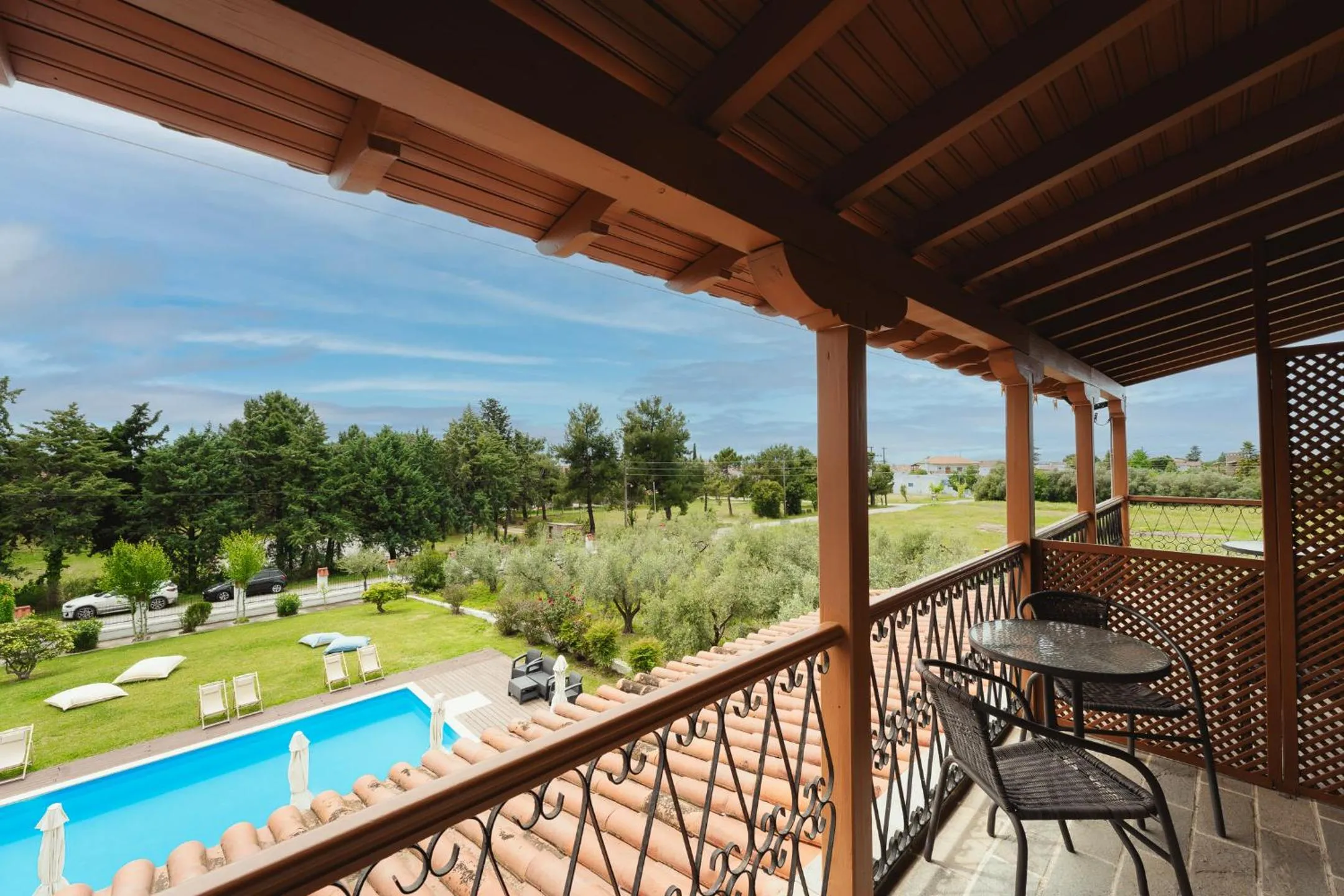 Garden view in Kalisun Pool House by Georgalas