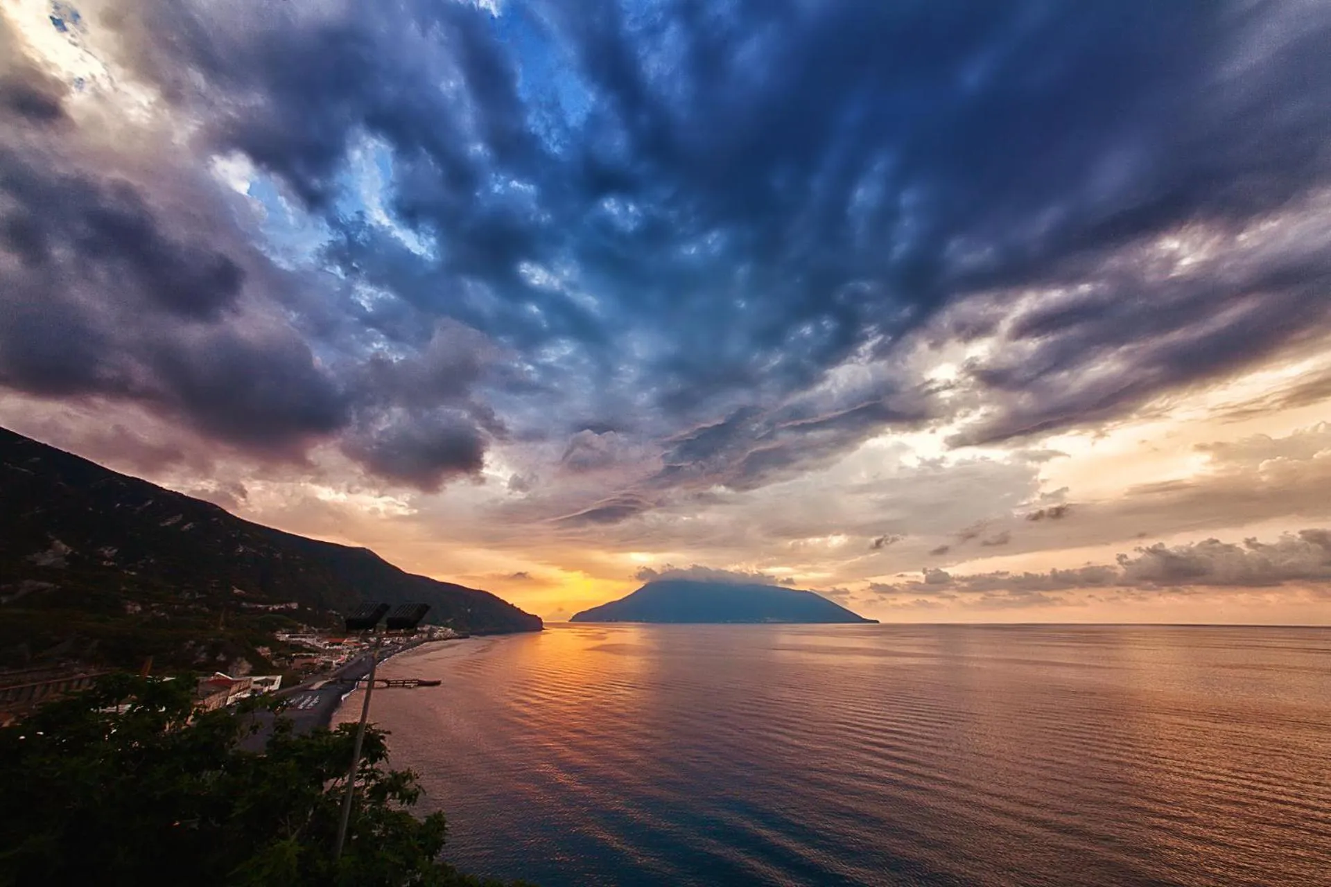 Sunset in Punta Sallustro Lipari