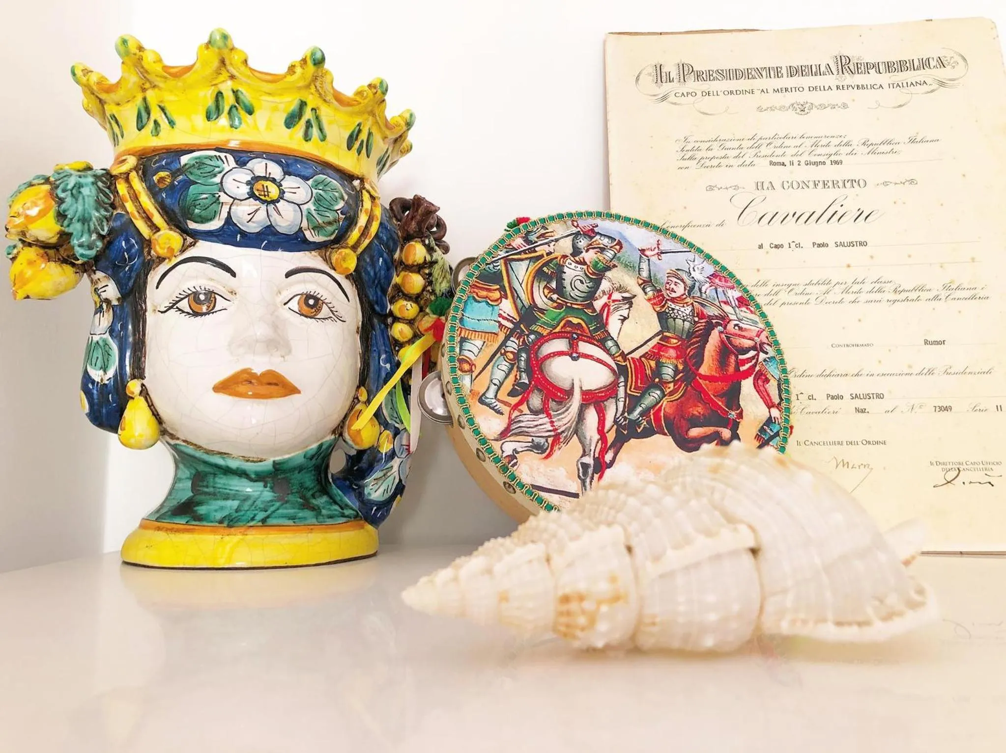 Decorative detail in Punta Sallustro Lipari