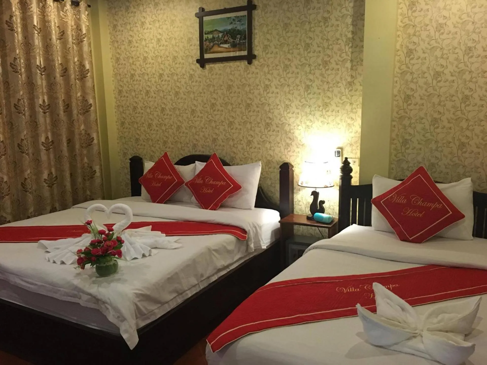 Triple Room with Terrace in Luang Prabang Champa Villa Hotel