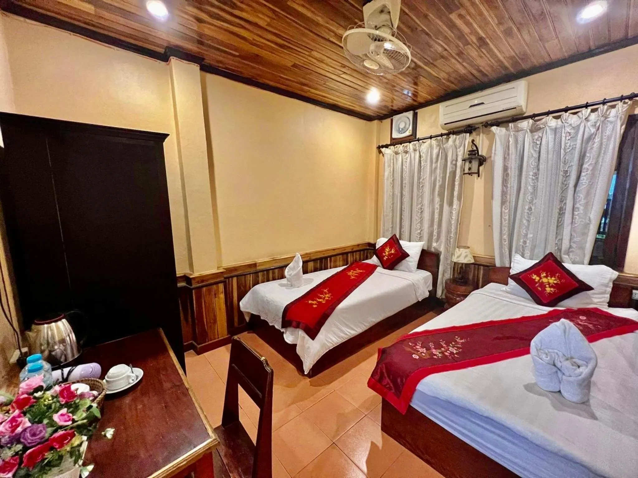 Bed in Nocknoy Lanexang Guest House