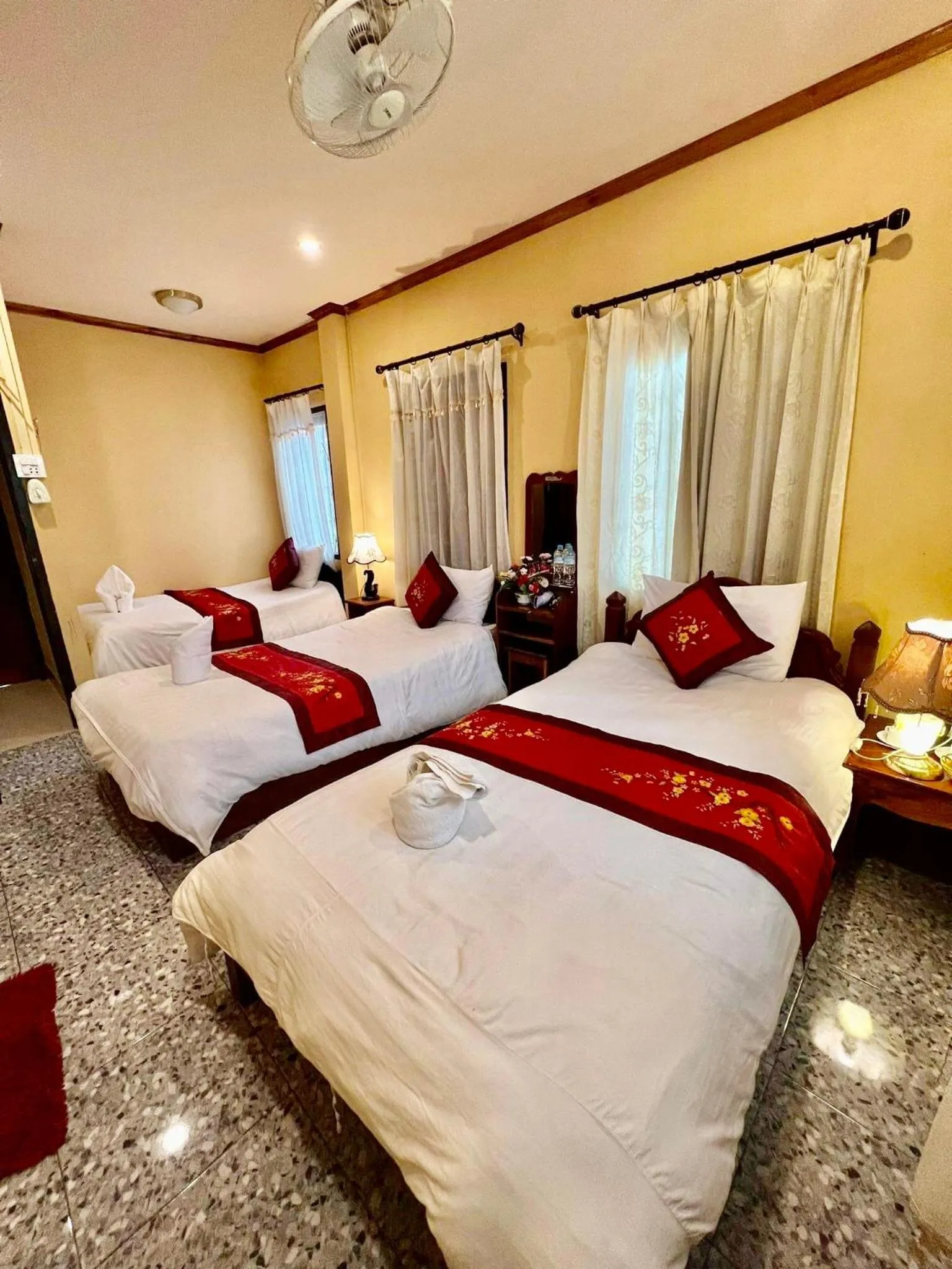 Bed in Nocknoy Lanexang Guest House