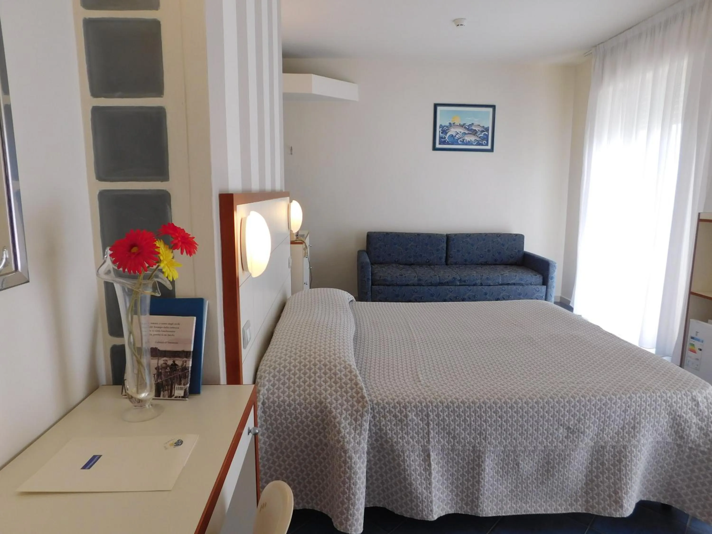 View (from property/room), Bed in Hotel Oceano