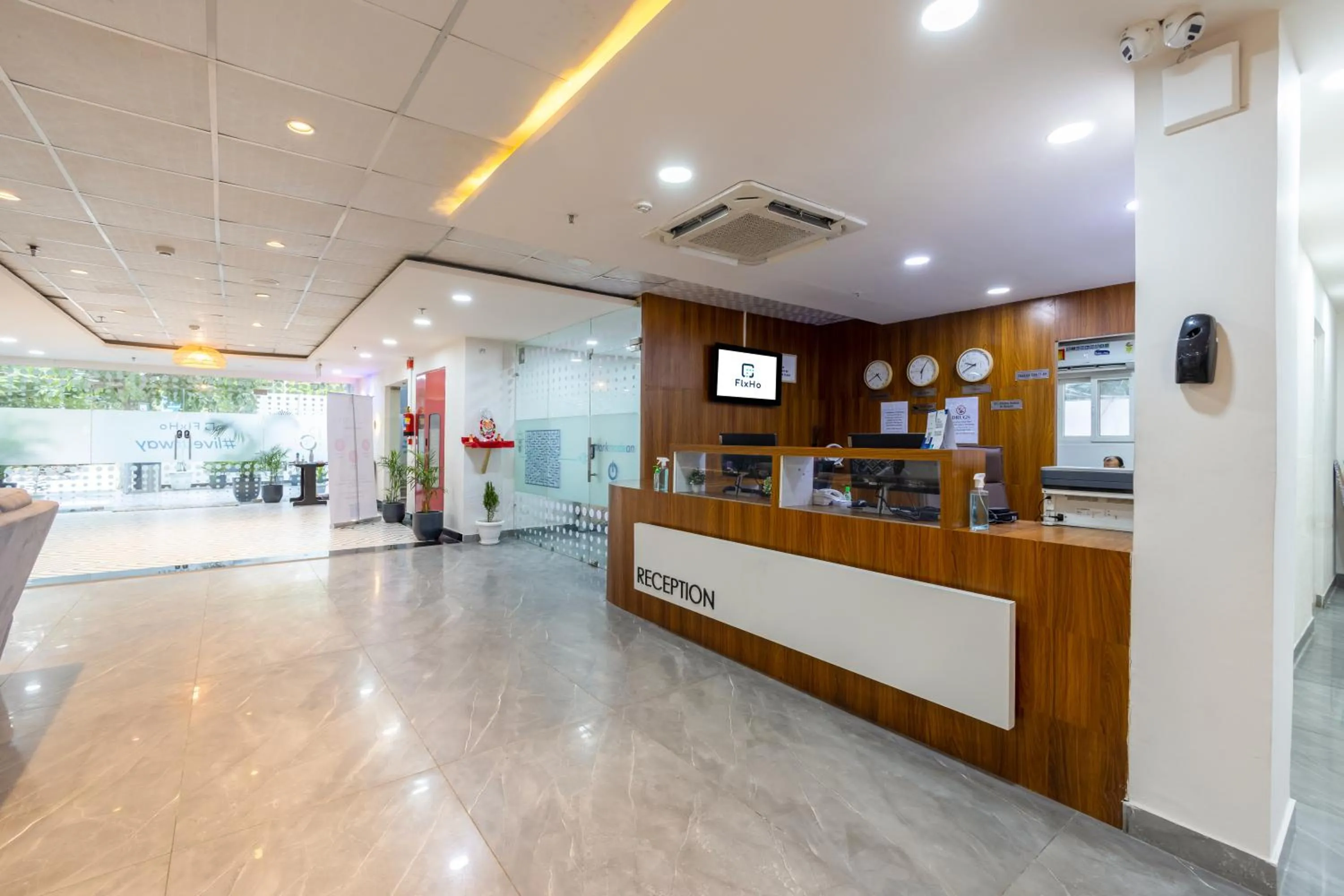 Lobby or reception in The Hoften FlxHo Cyber One, Cyber City, Gurugram