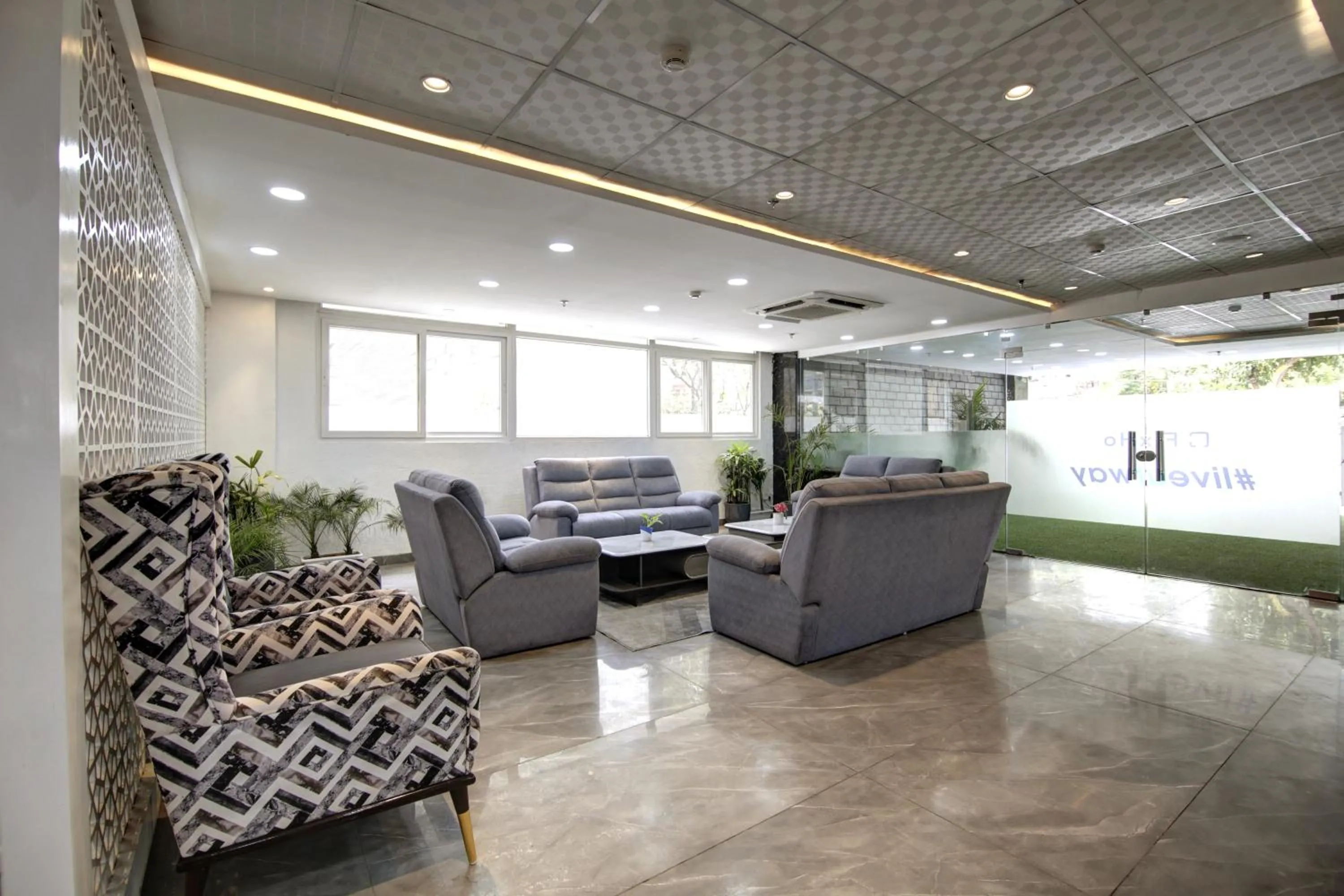 Seating area in The Hoften FlxHo Cyber One, Cyber City, Gurugram