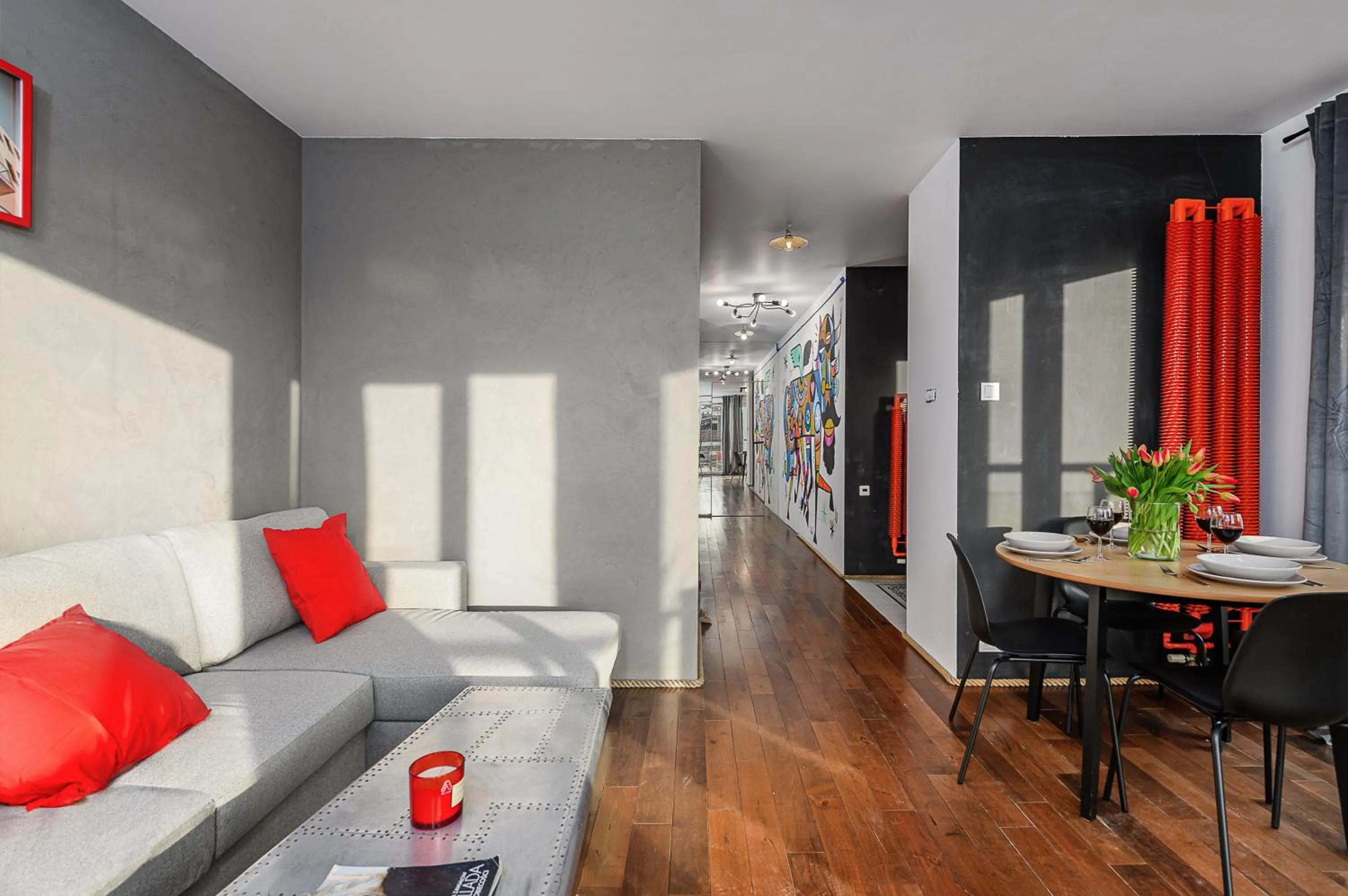 Living room in Lumina 3-room apart with large terrace