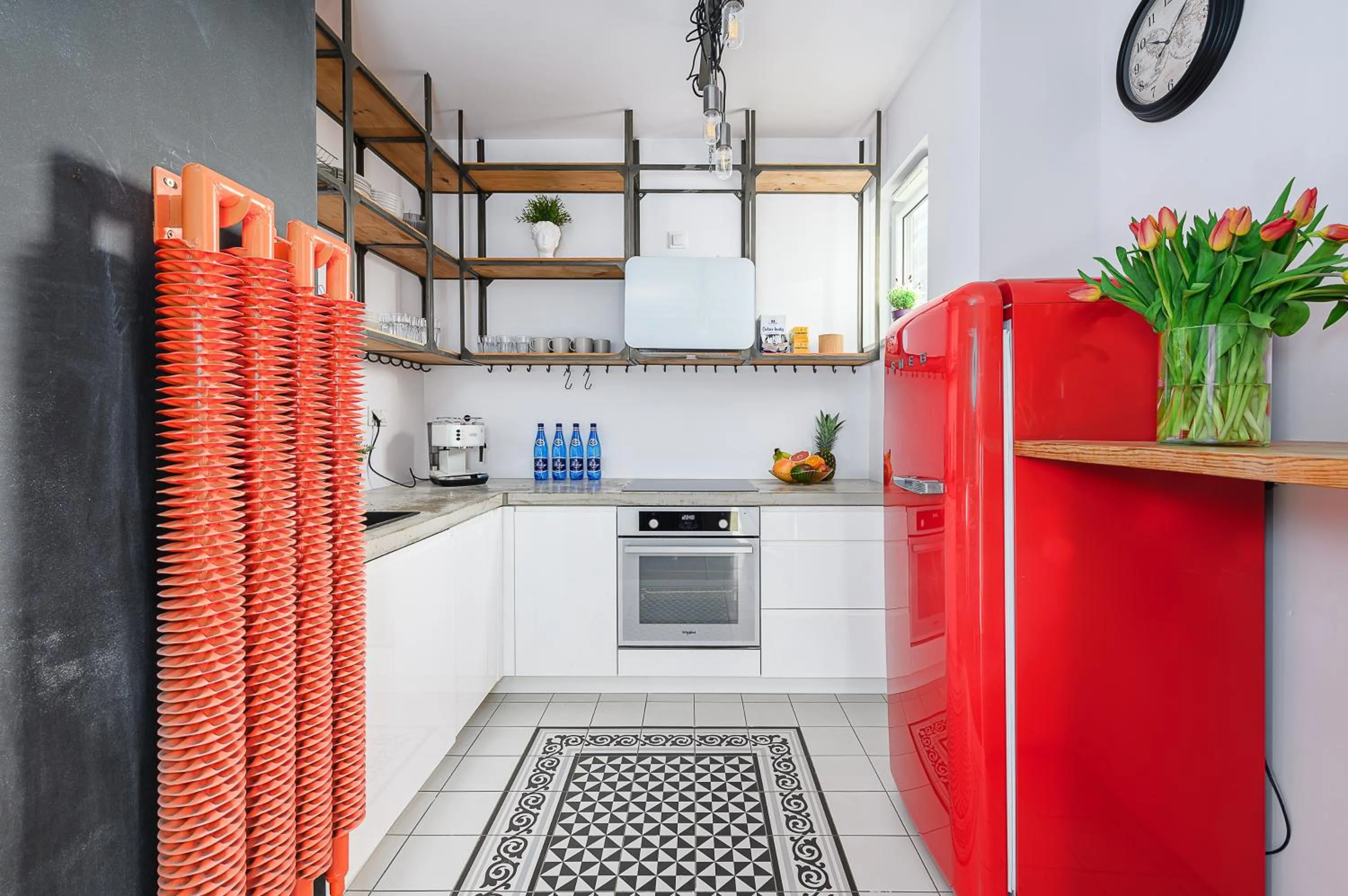 Kitchen or kitchenette in Lumina 3-room apart with large terrace