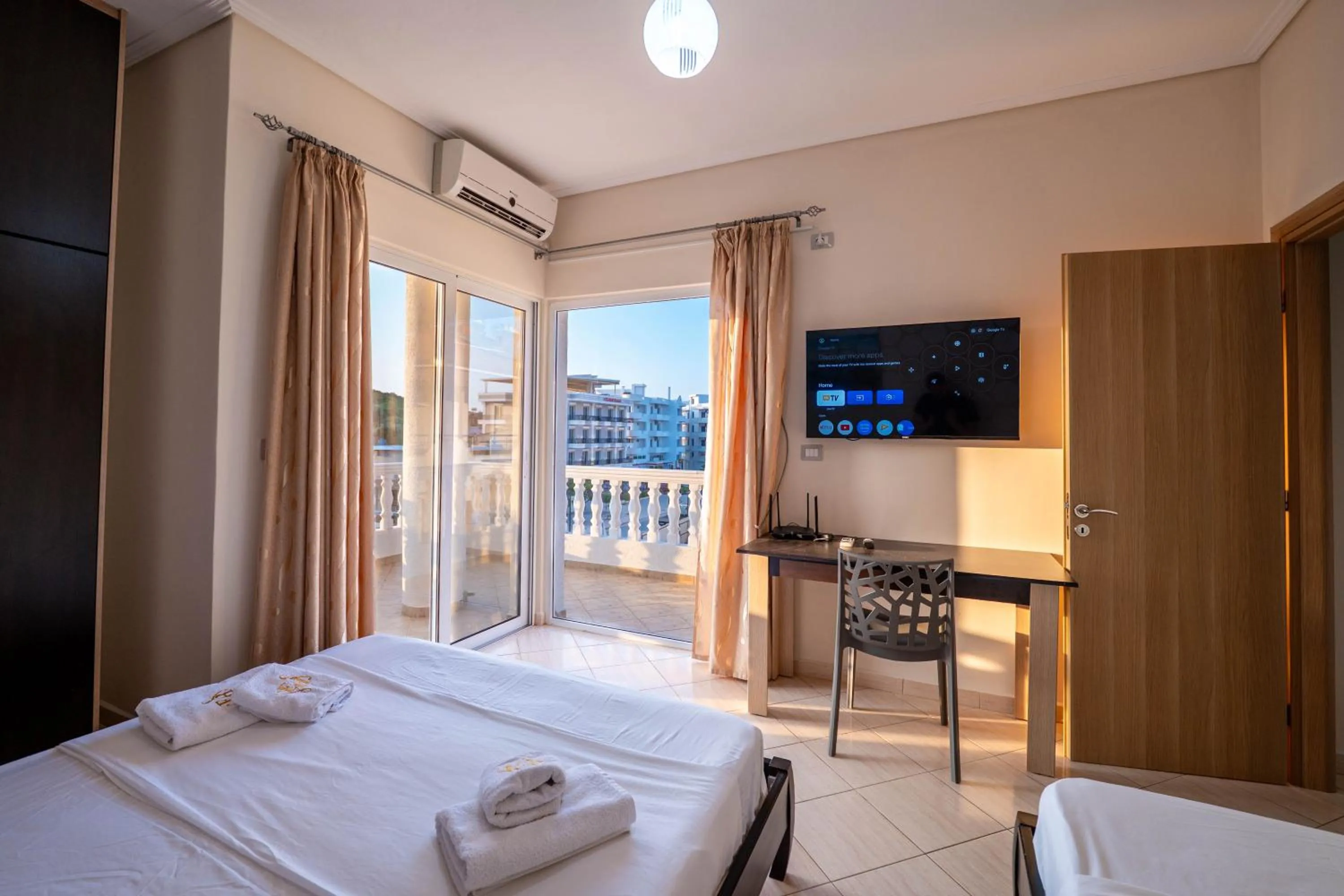Bed in EROS HOTEL Ksamil