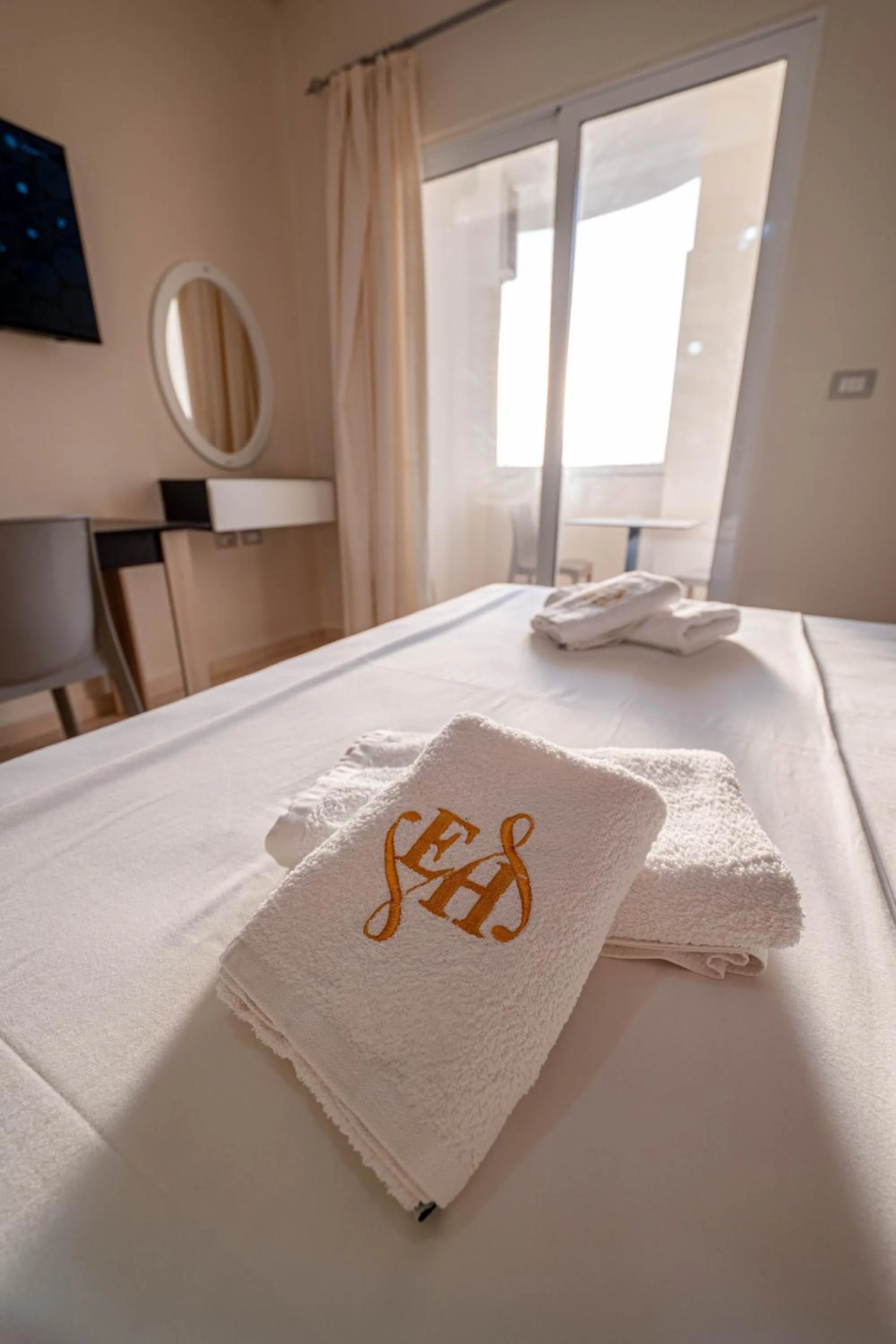Bed in EROS HOTEL Ksamil