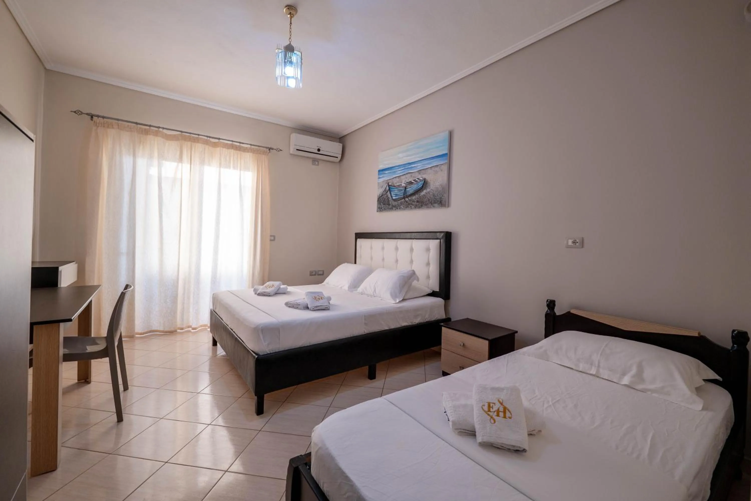 Bed in EROS HOTEL Ksamil