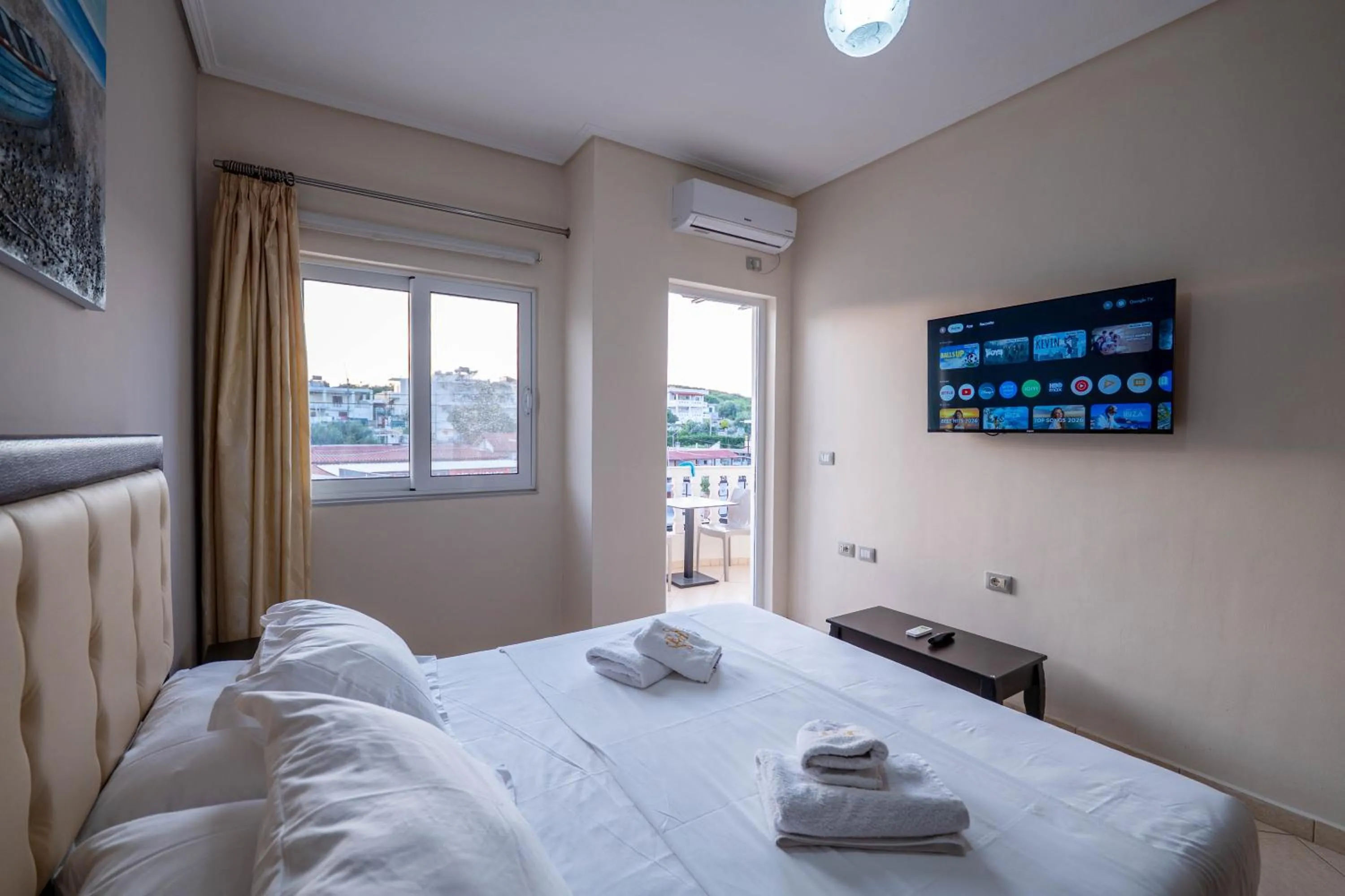 Bed in EROS HOTEL Ksamil
