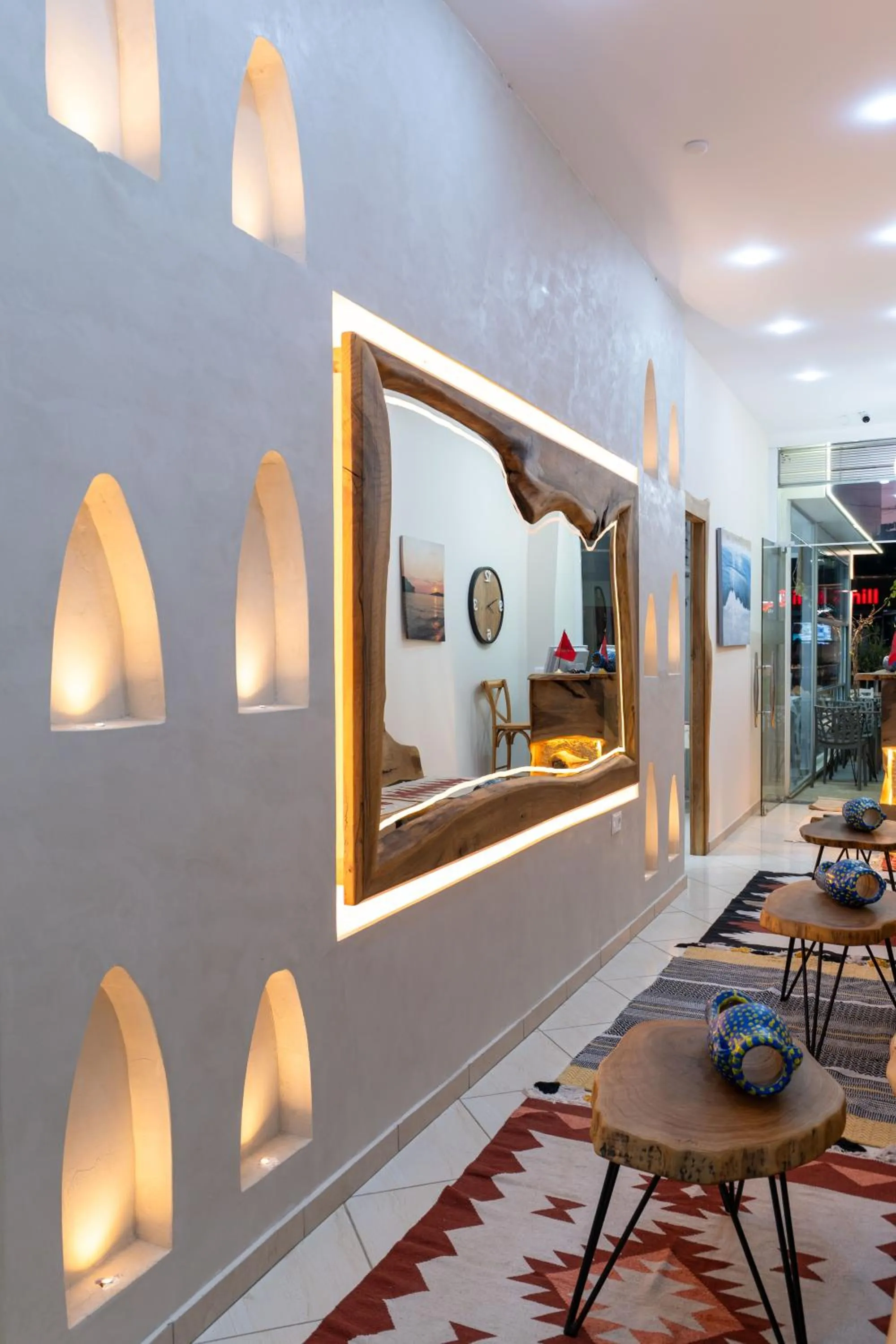 Seating area in EROS HOTEL Ksamil