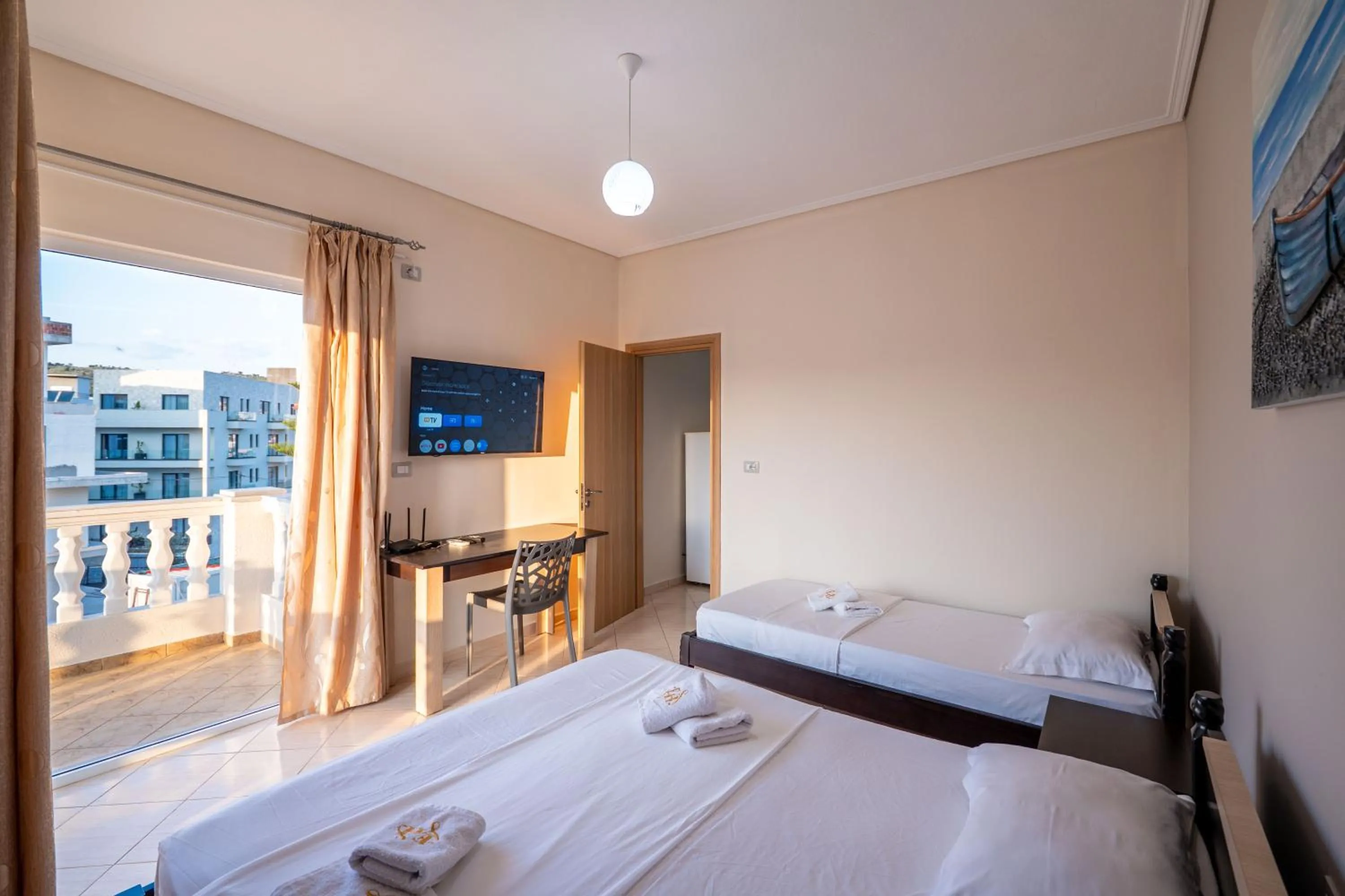 Bed in EROS HOTEL Ksamil