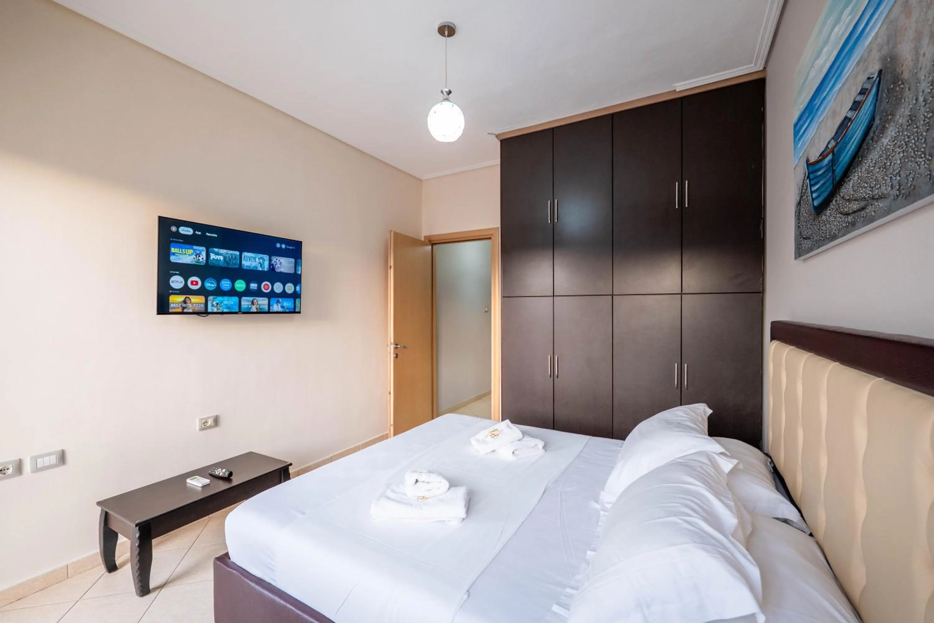 Bed in EROS HOTEL Ksamil