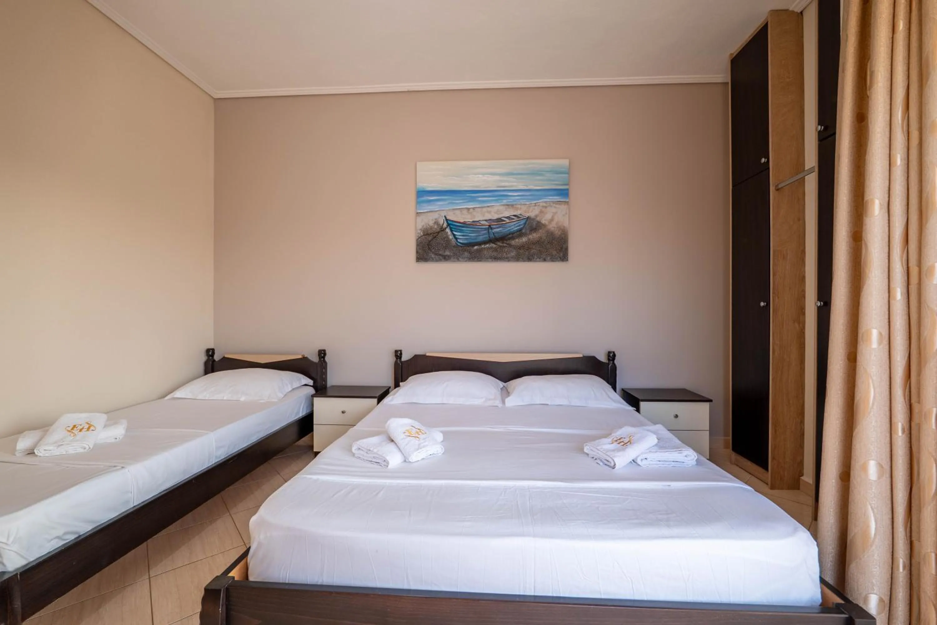 Bed in EROS HOTEL Ksamil