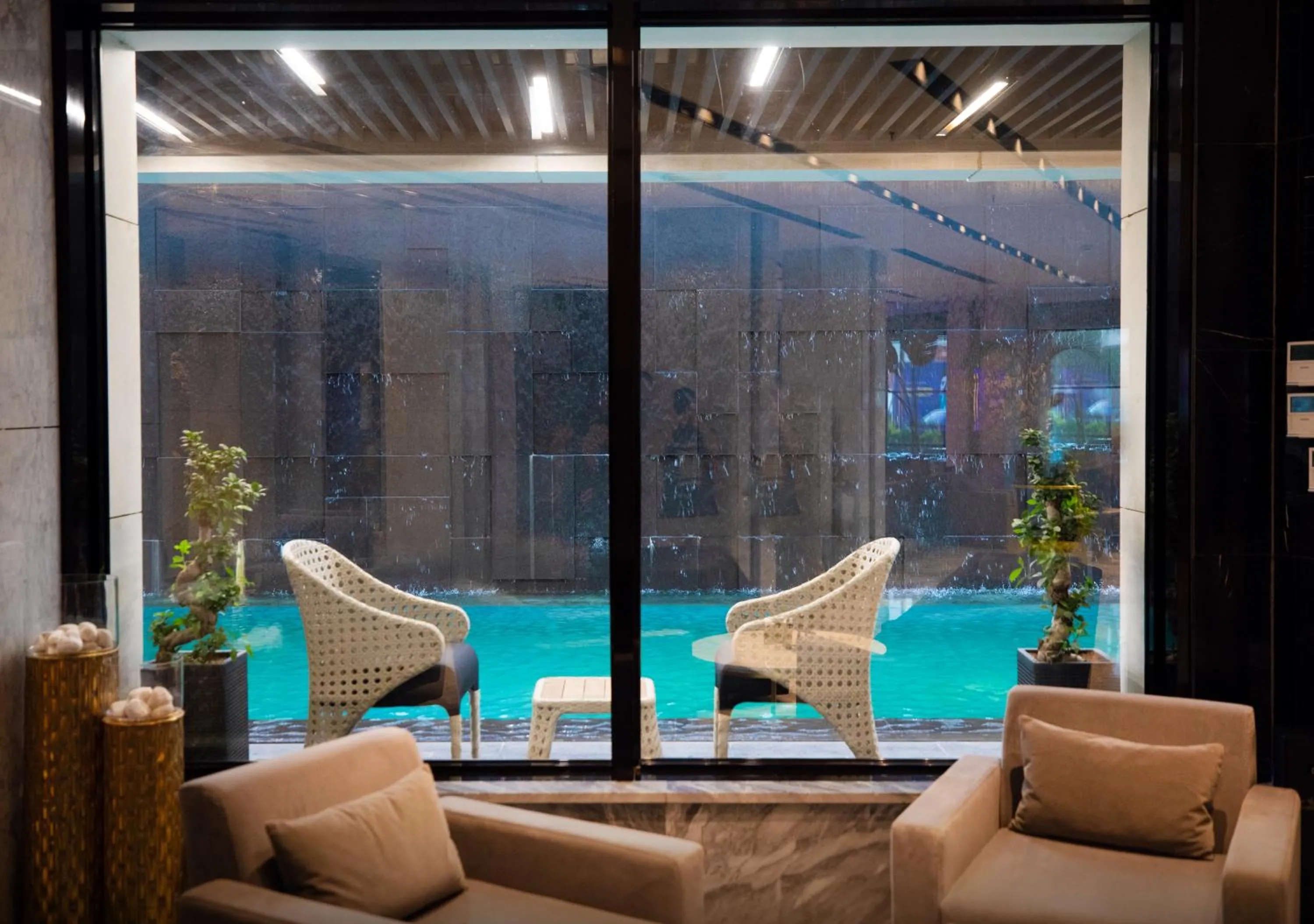 Seating area in The V Hotel