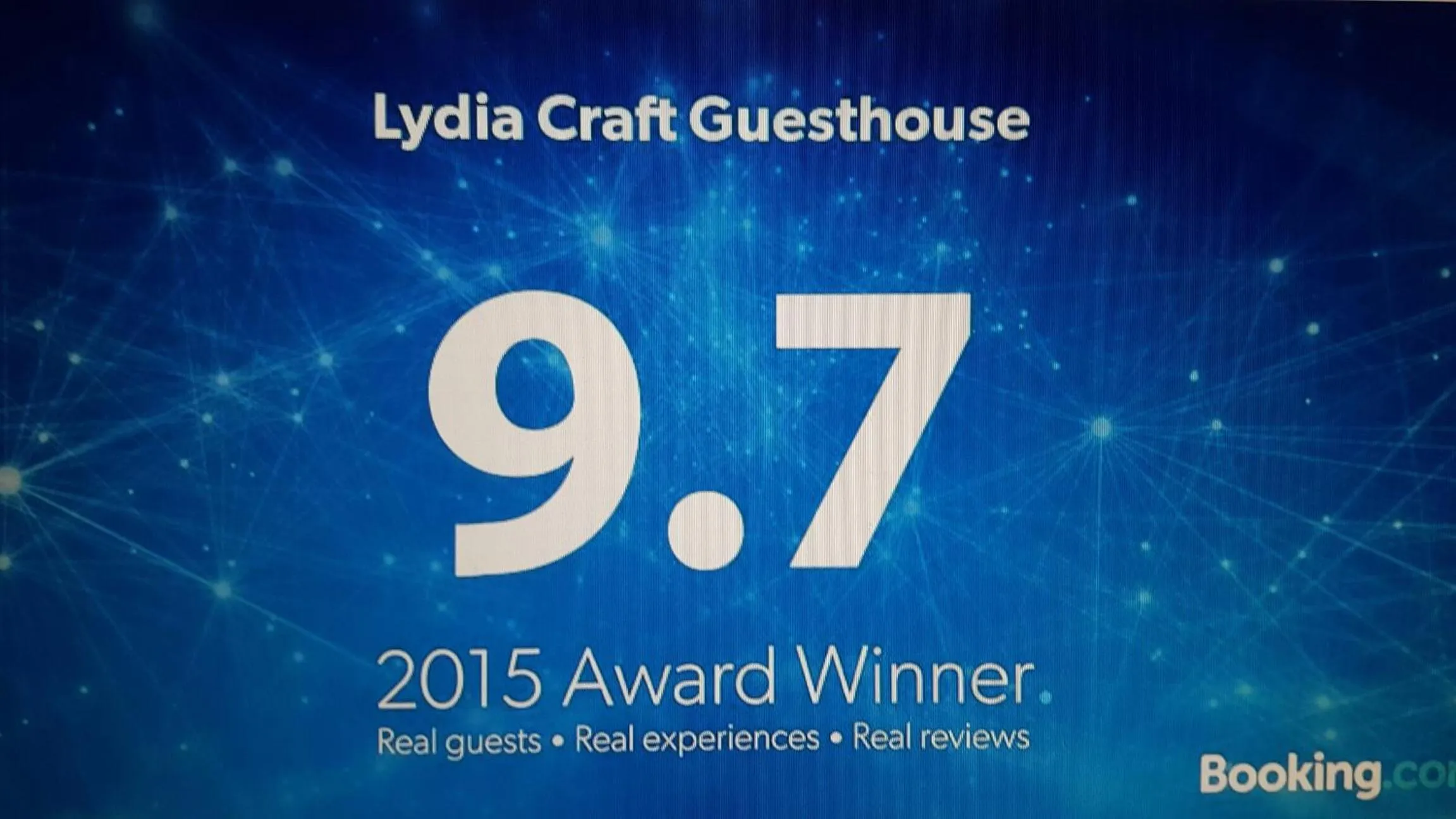 Certificate/Award in Lydia Craft Guesthouse