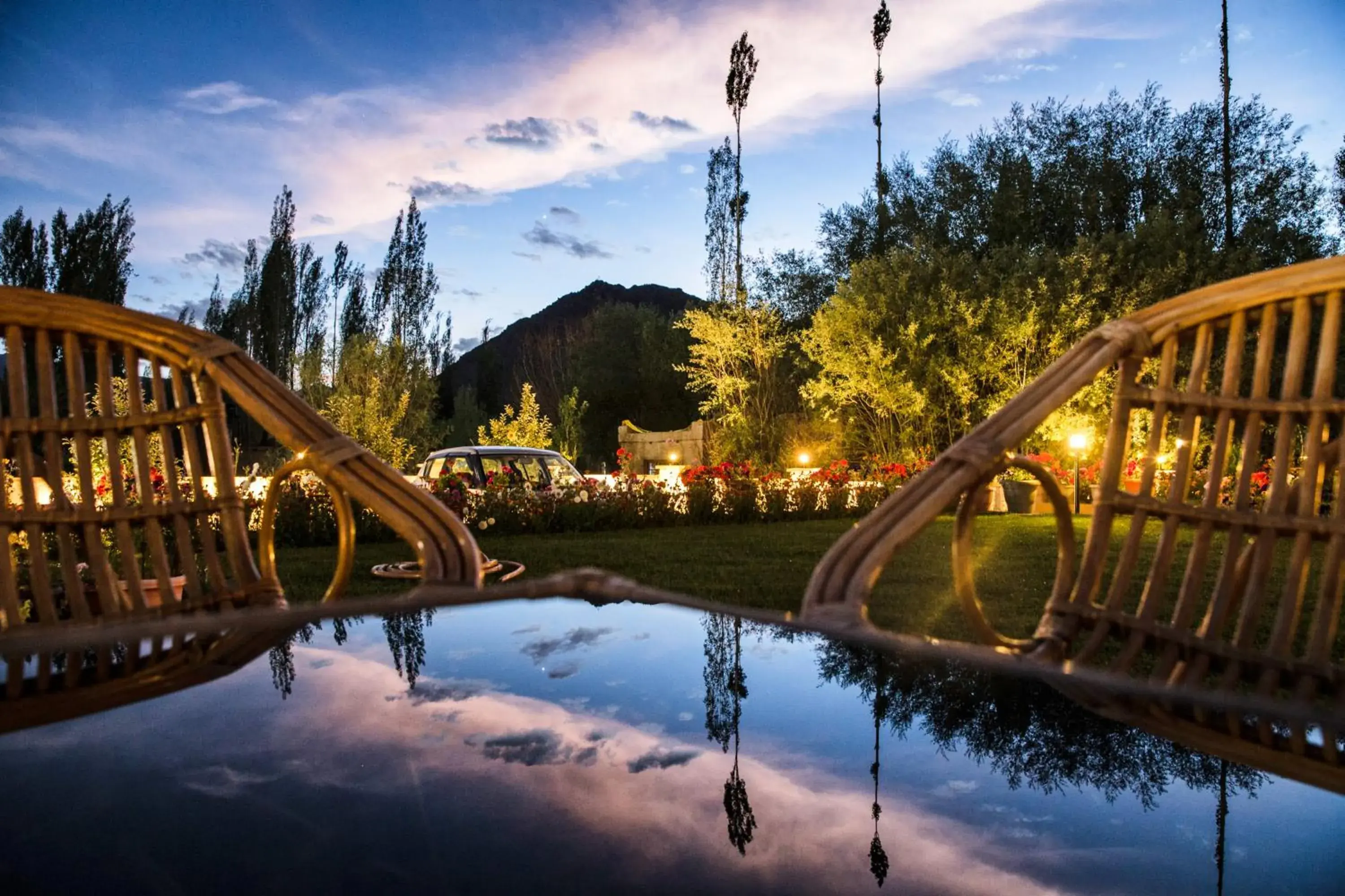 Garden view in The Saraha Garden view in The Saraha