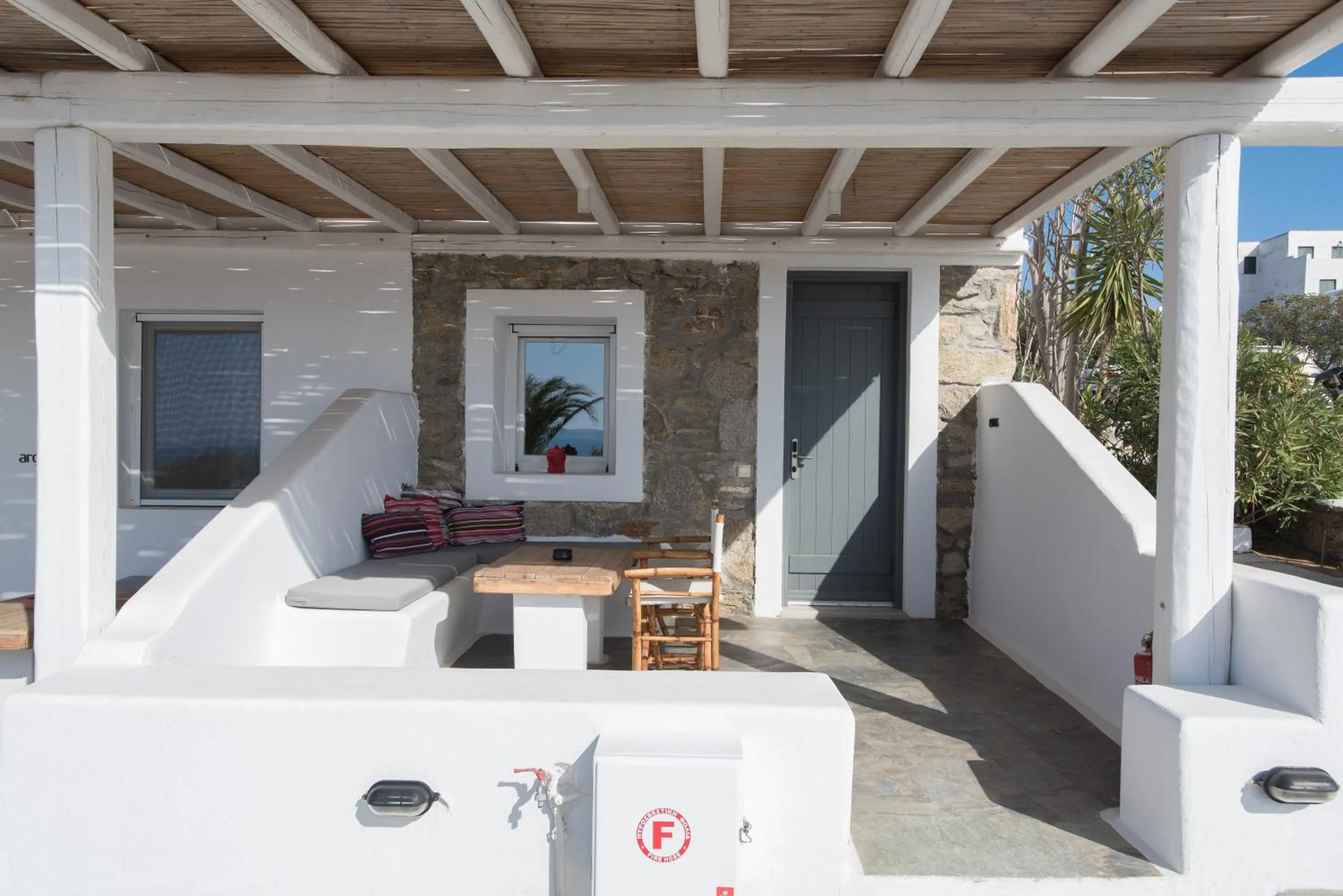 Seating area in Bellou Suites