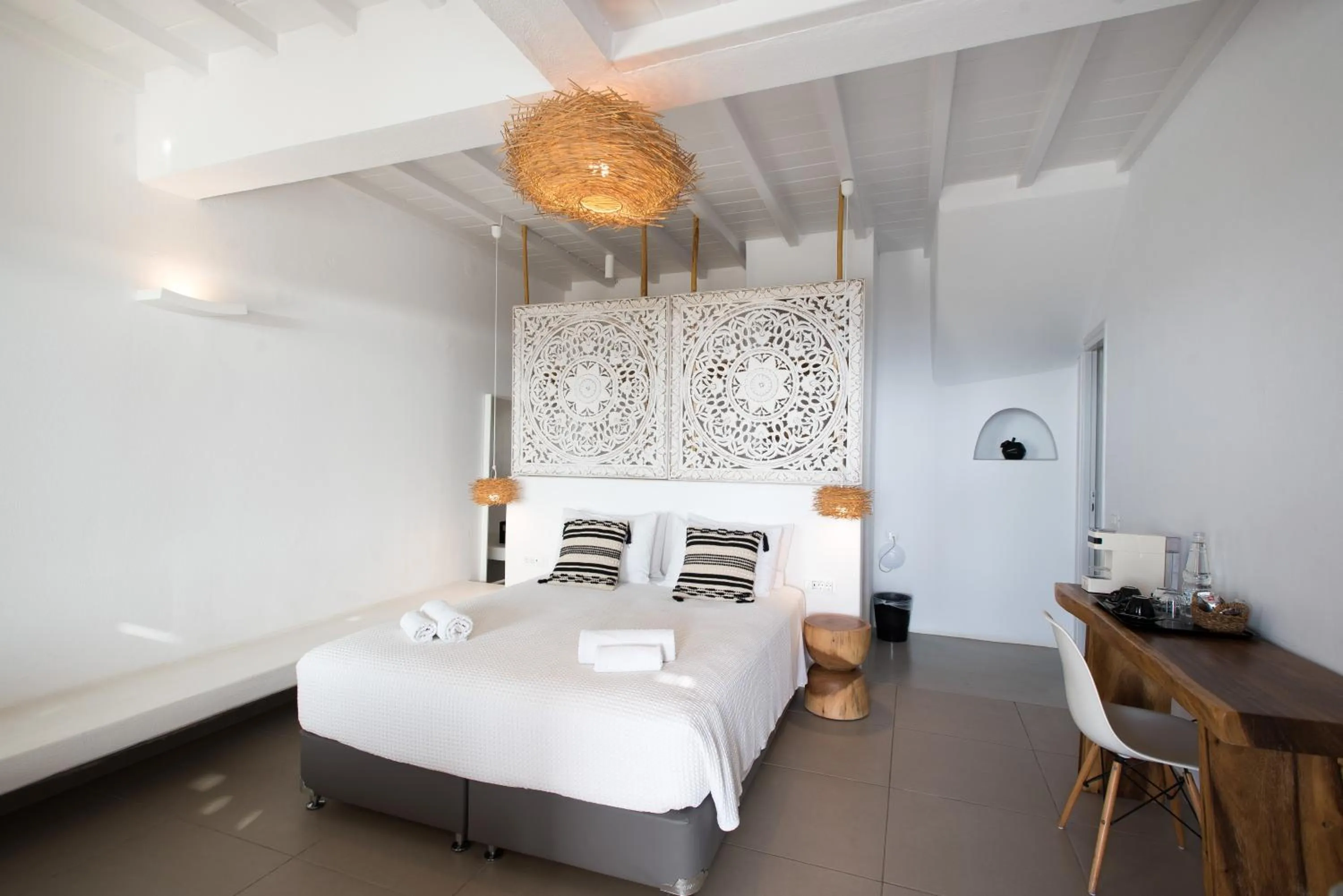 Bed in Bellou Suites