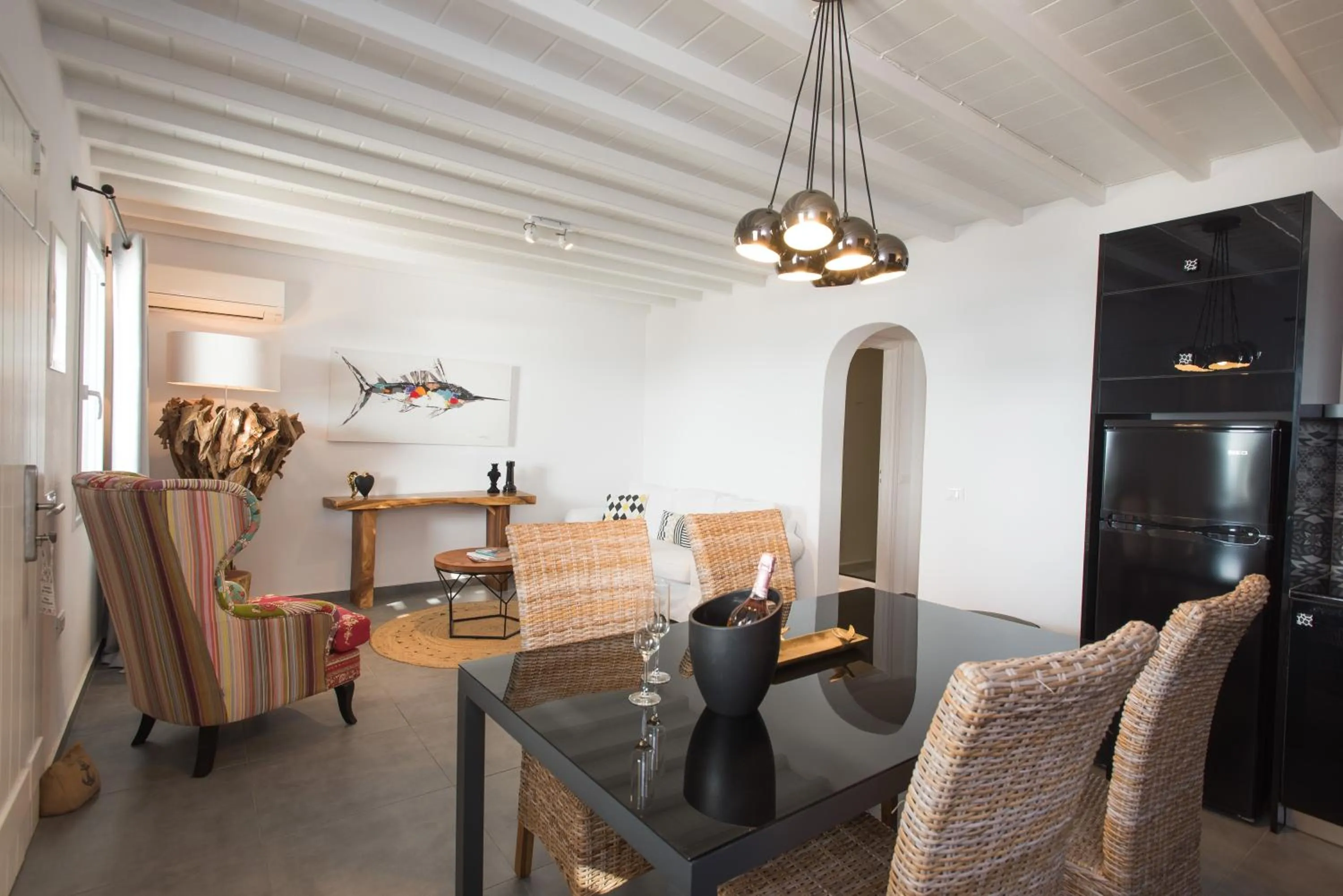 Living room in Bellou Suites