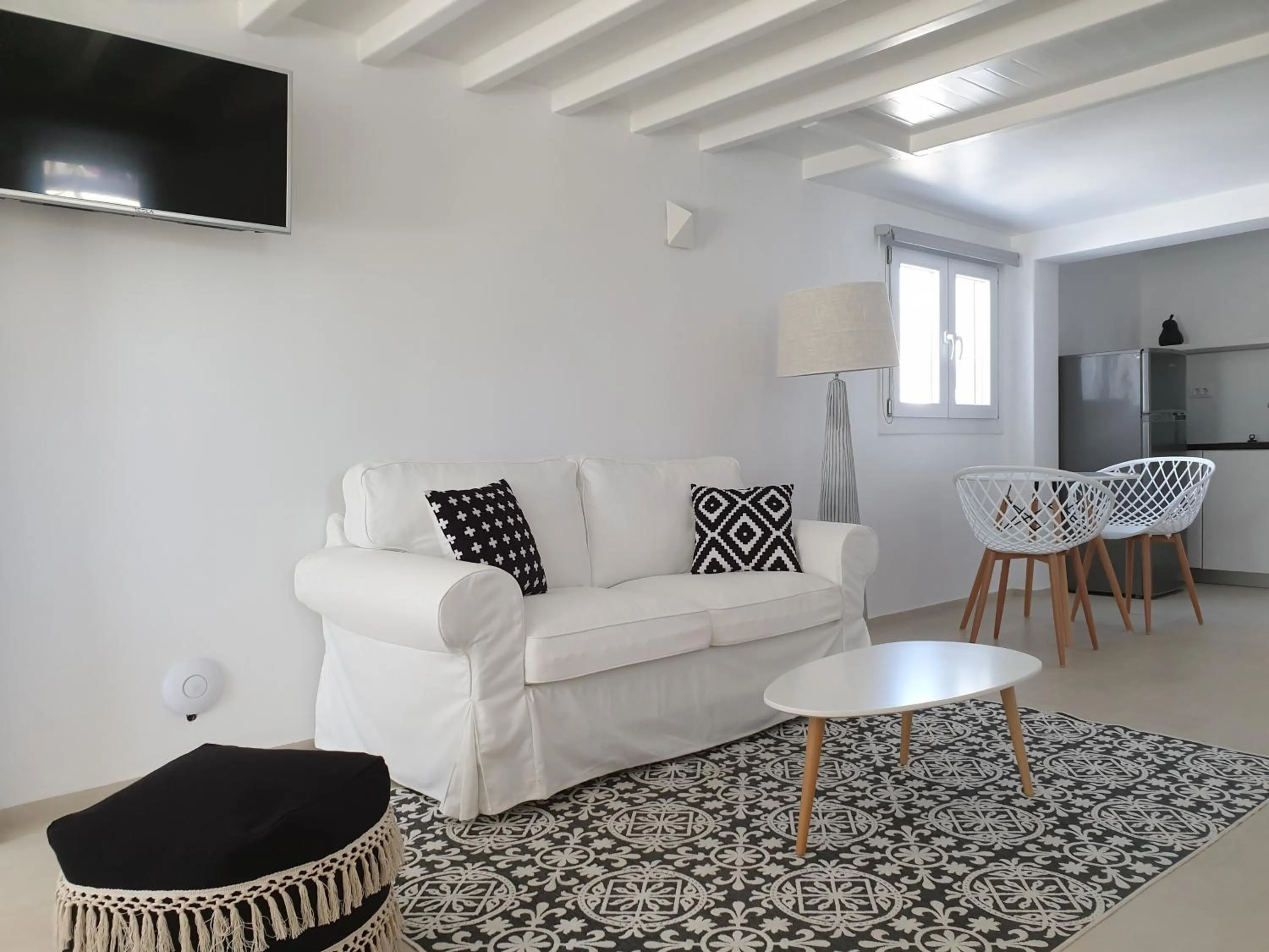 Seating area in Bellou Suites