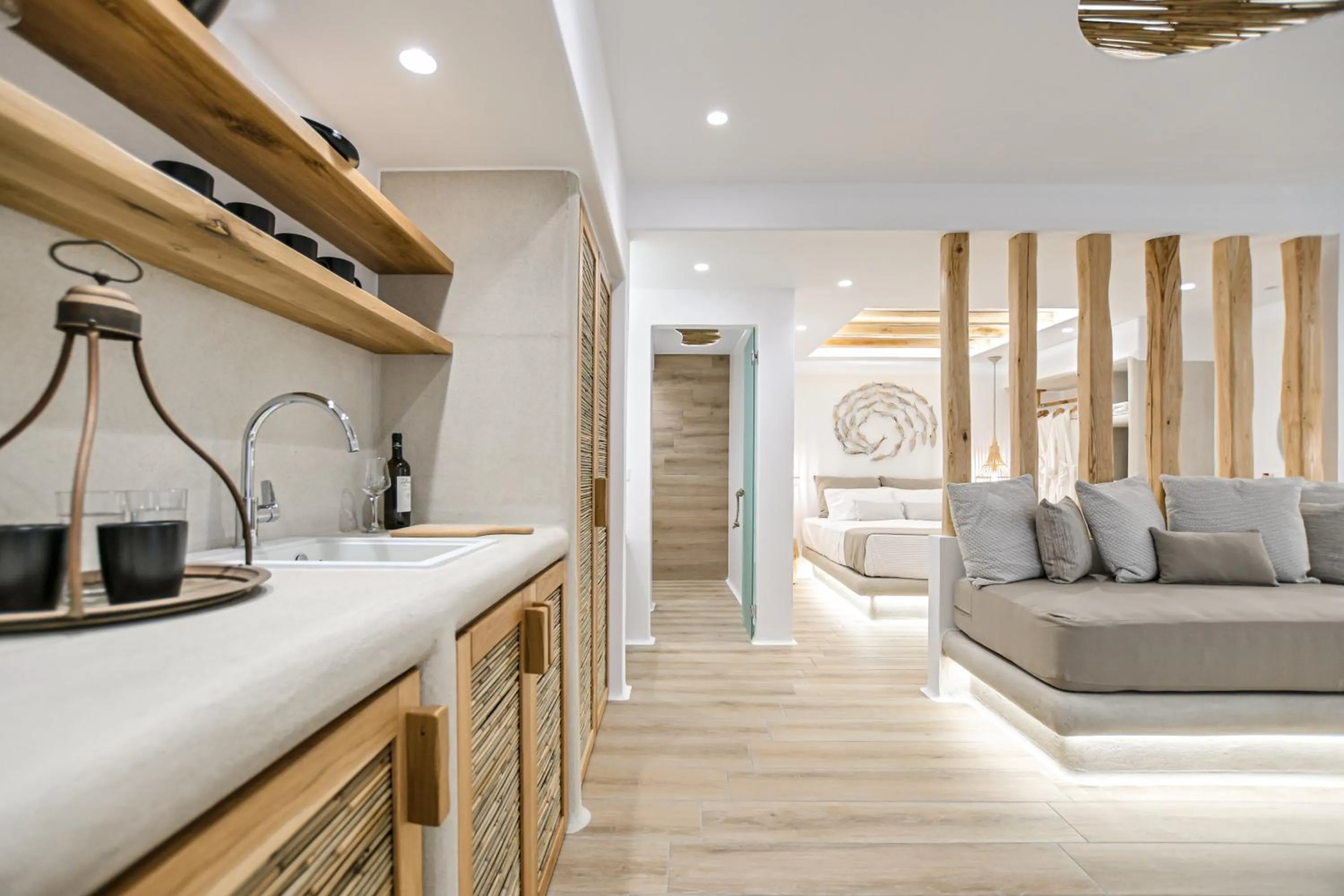 Kitchen or kitchenette in Villa Adriana Hotel