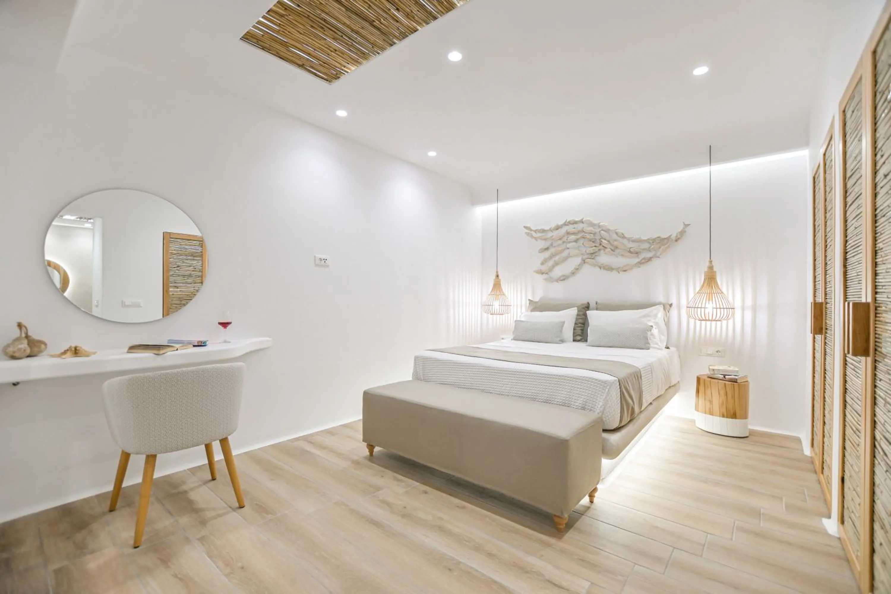 Bed in Villa Adriana Hotel