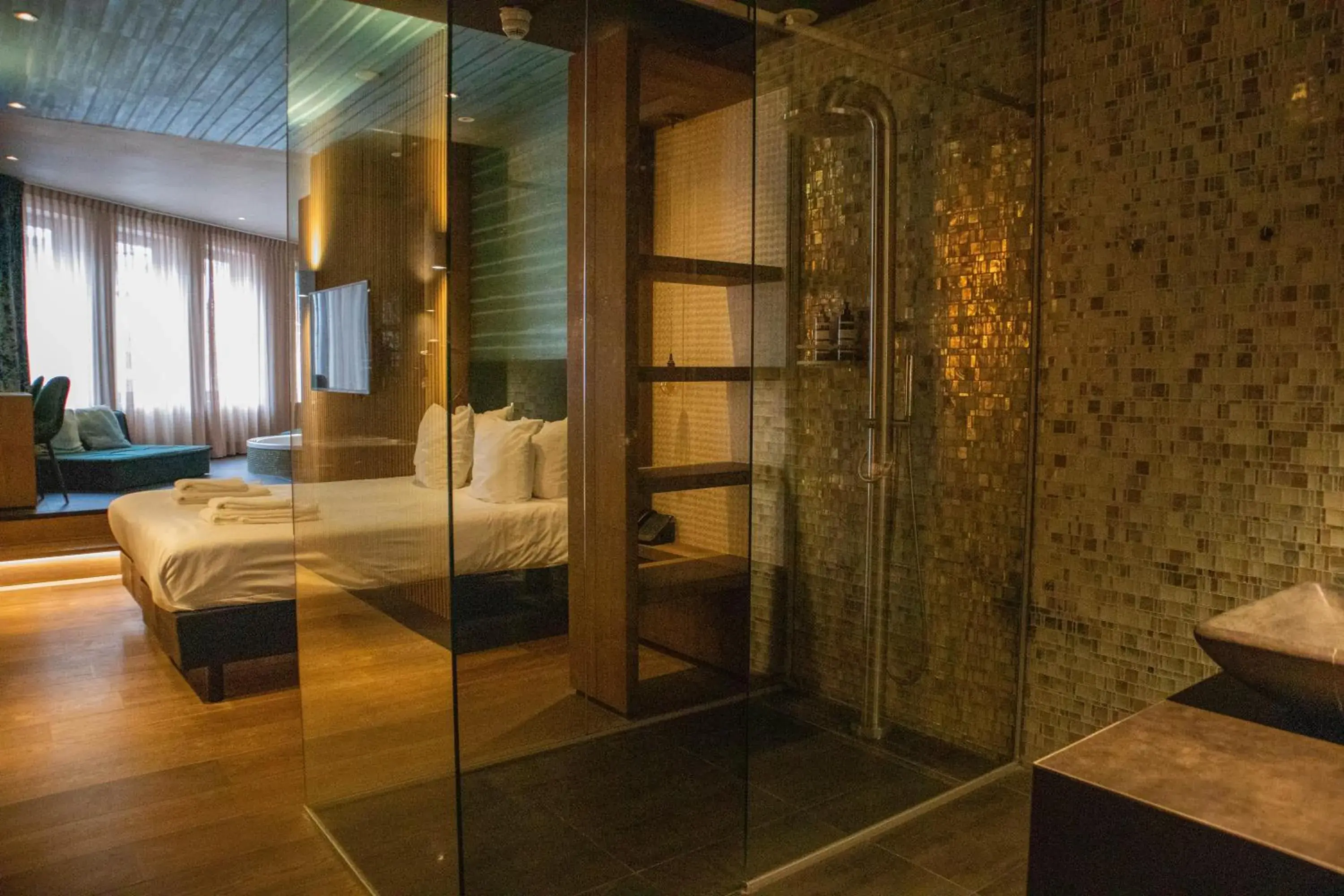 Bed in Manzo's Suites Bed in Manzo's Suites