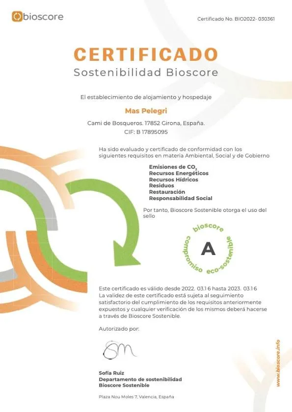 Property building in Hotel Mas Pelegri