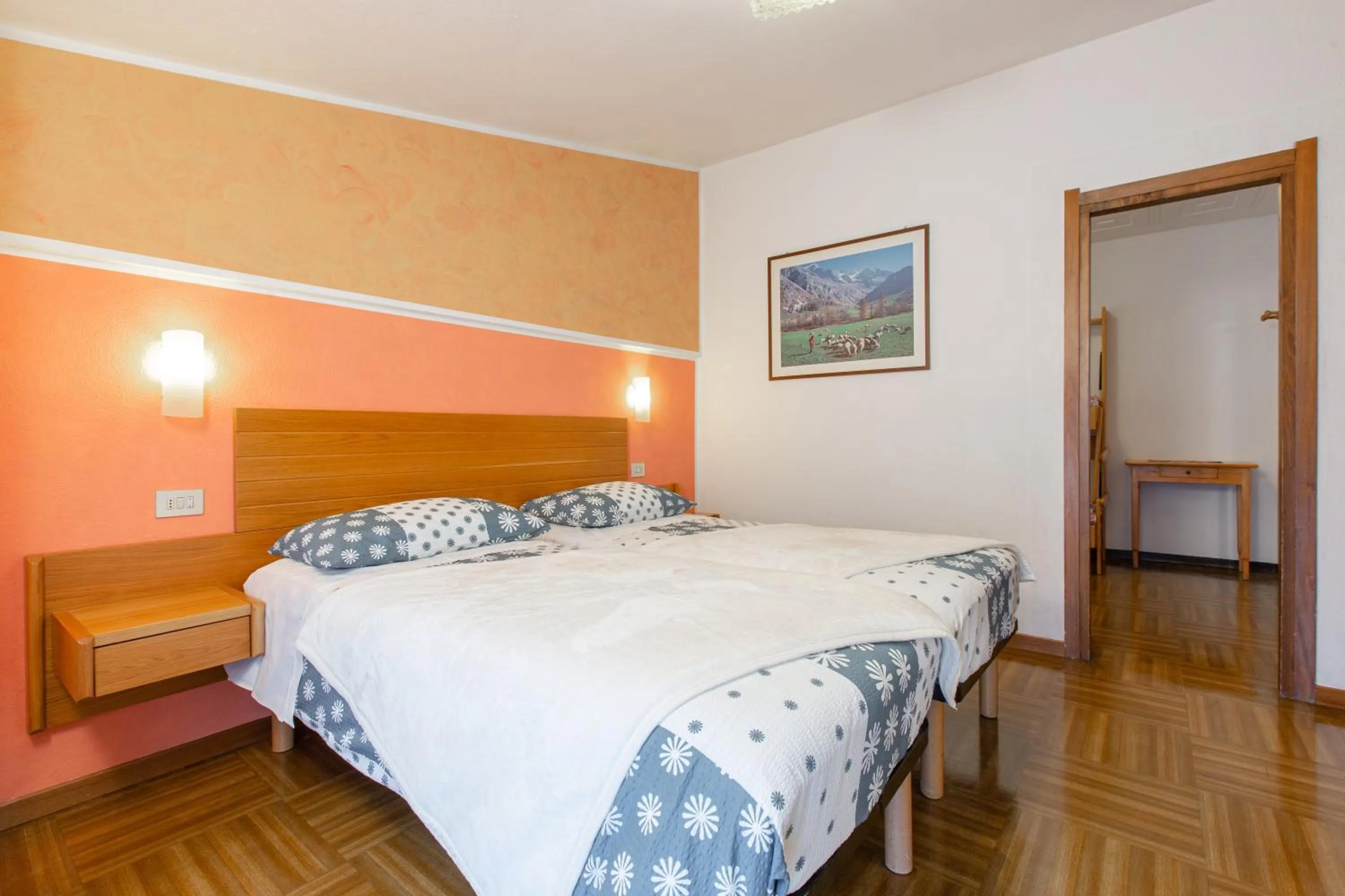 Bed in Hotel Biancospino