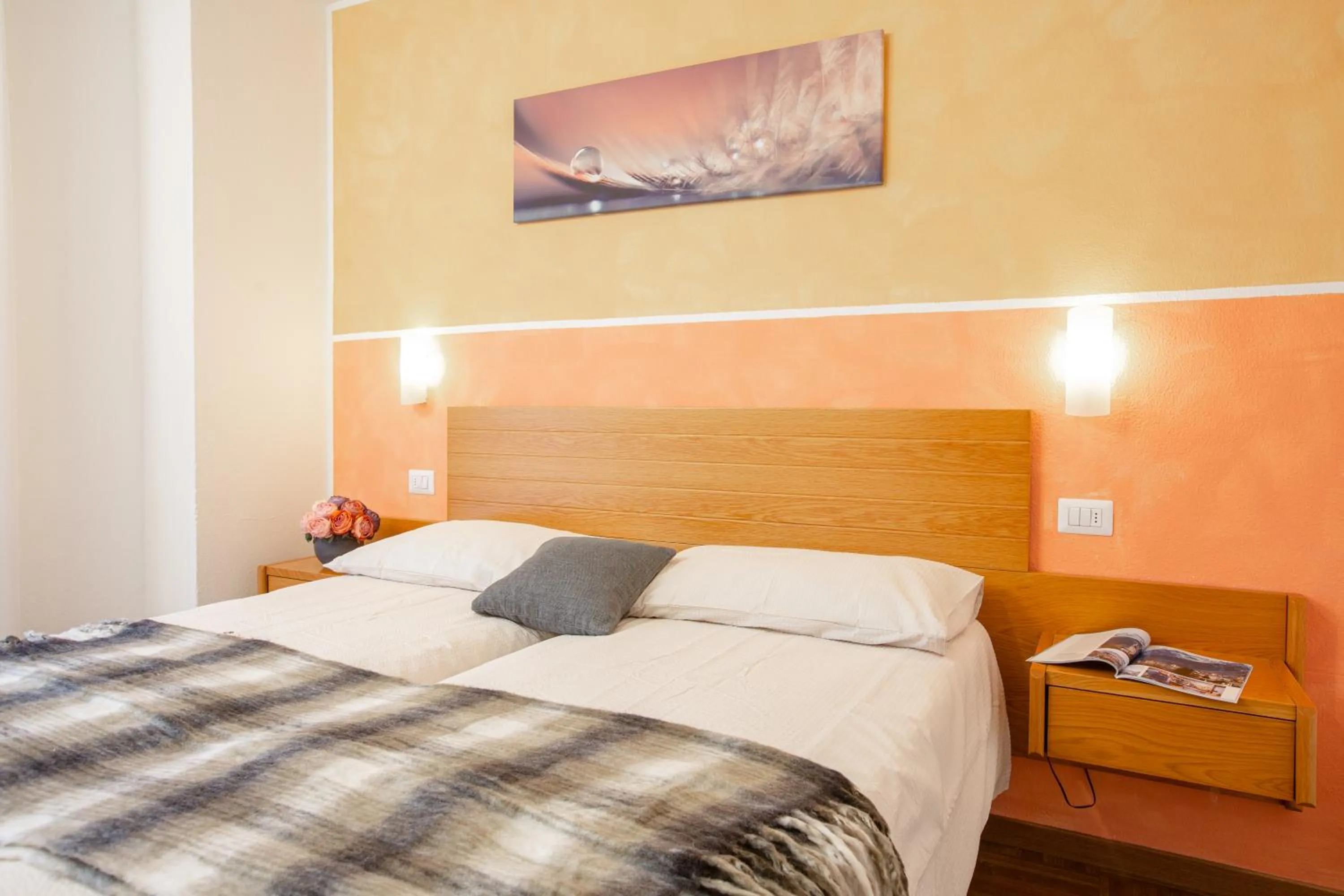 Bed in Hotel Biancospino