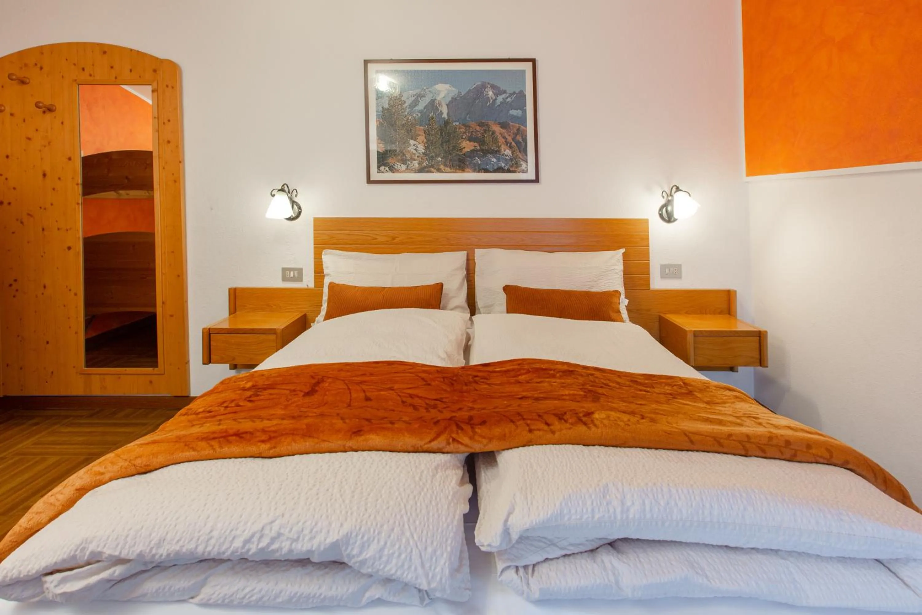 Bed in Hotel Biancospino