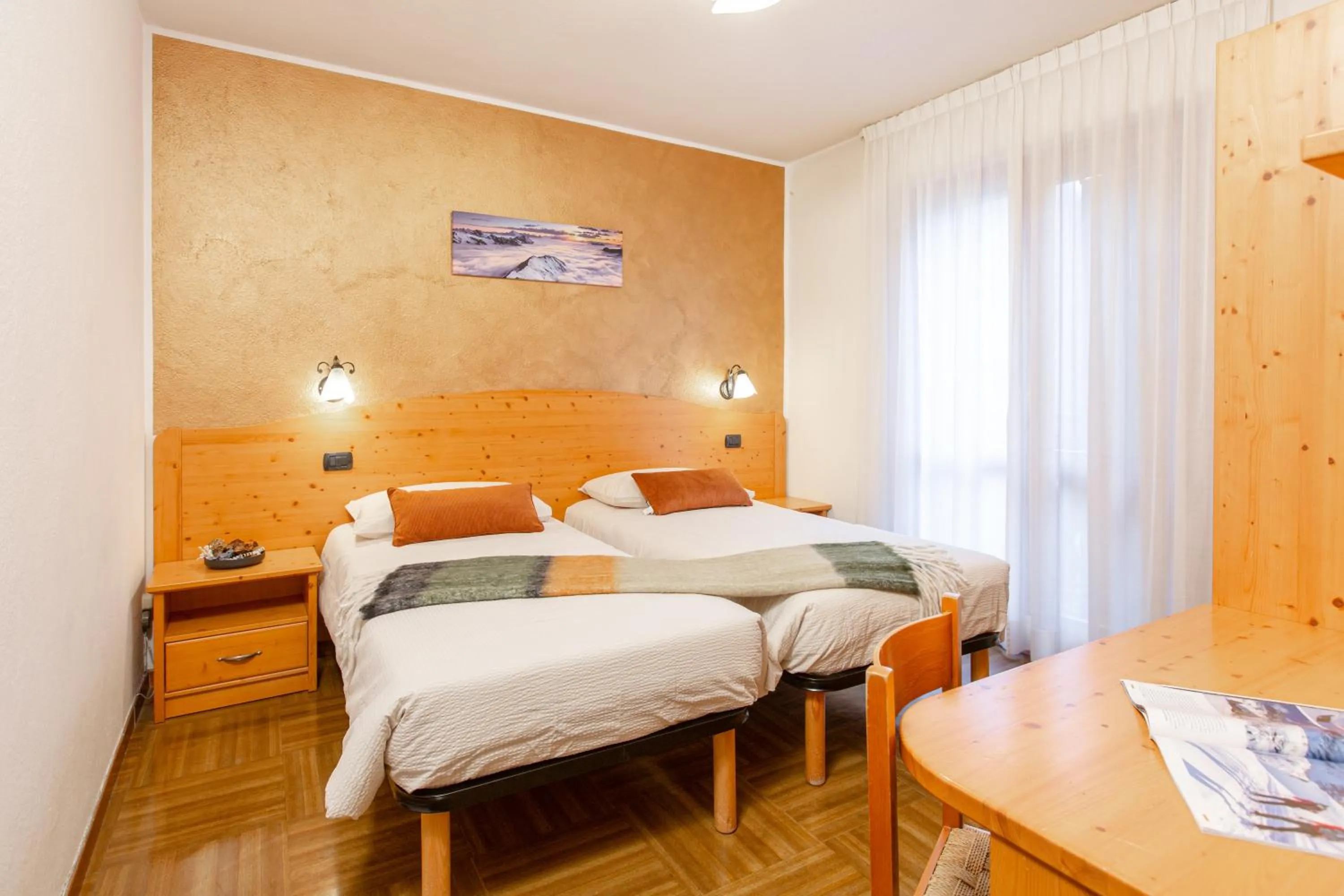 Bed in Hotel Biancospino