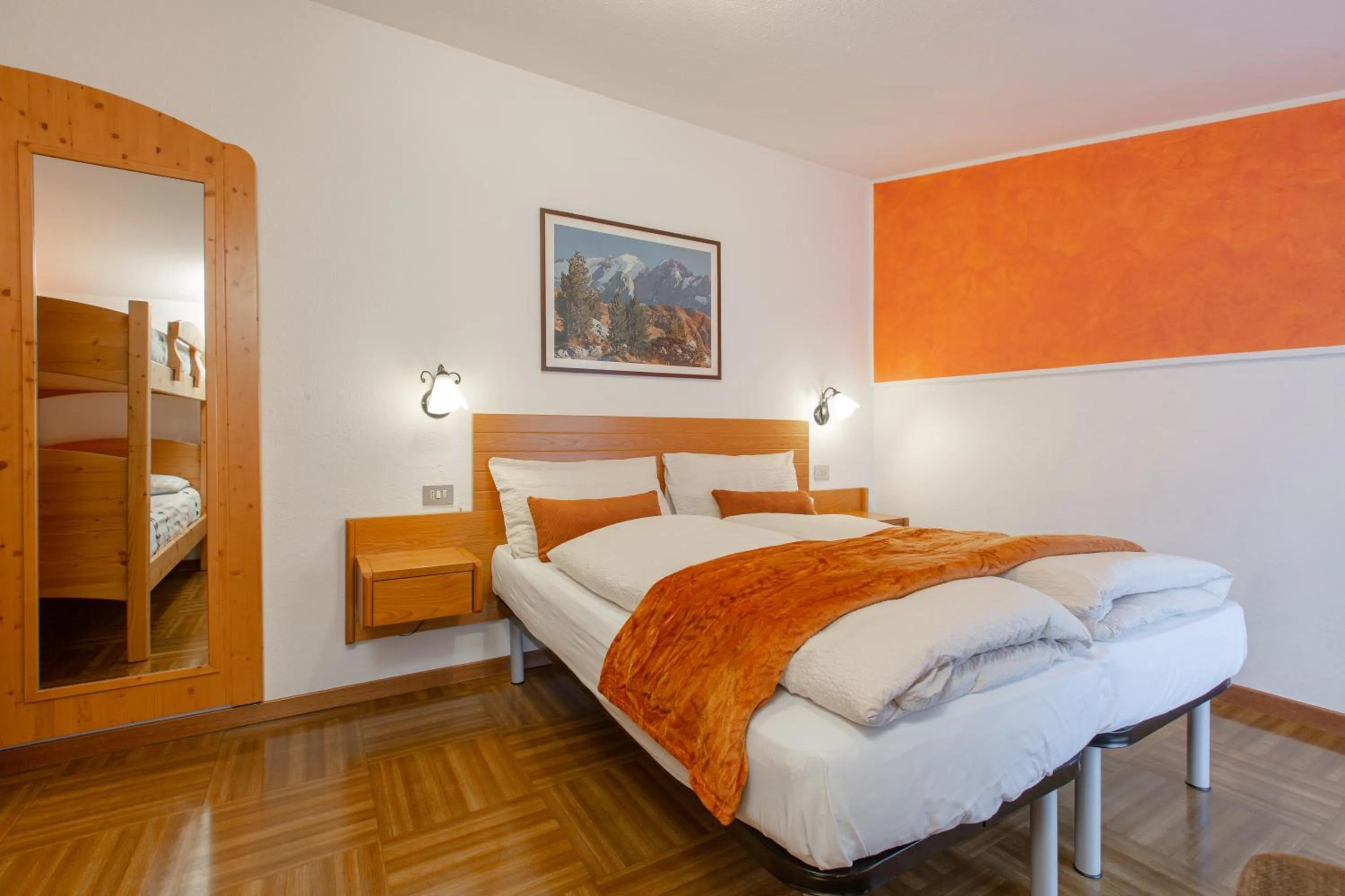 Bed in Hotel Biancospino