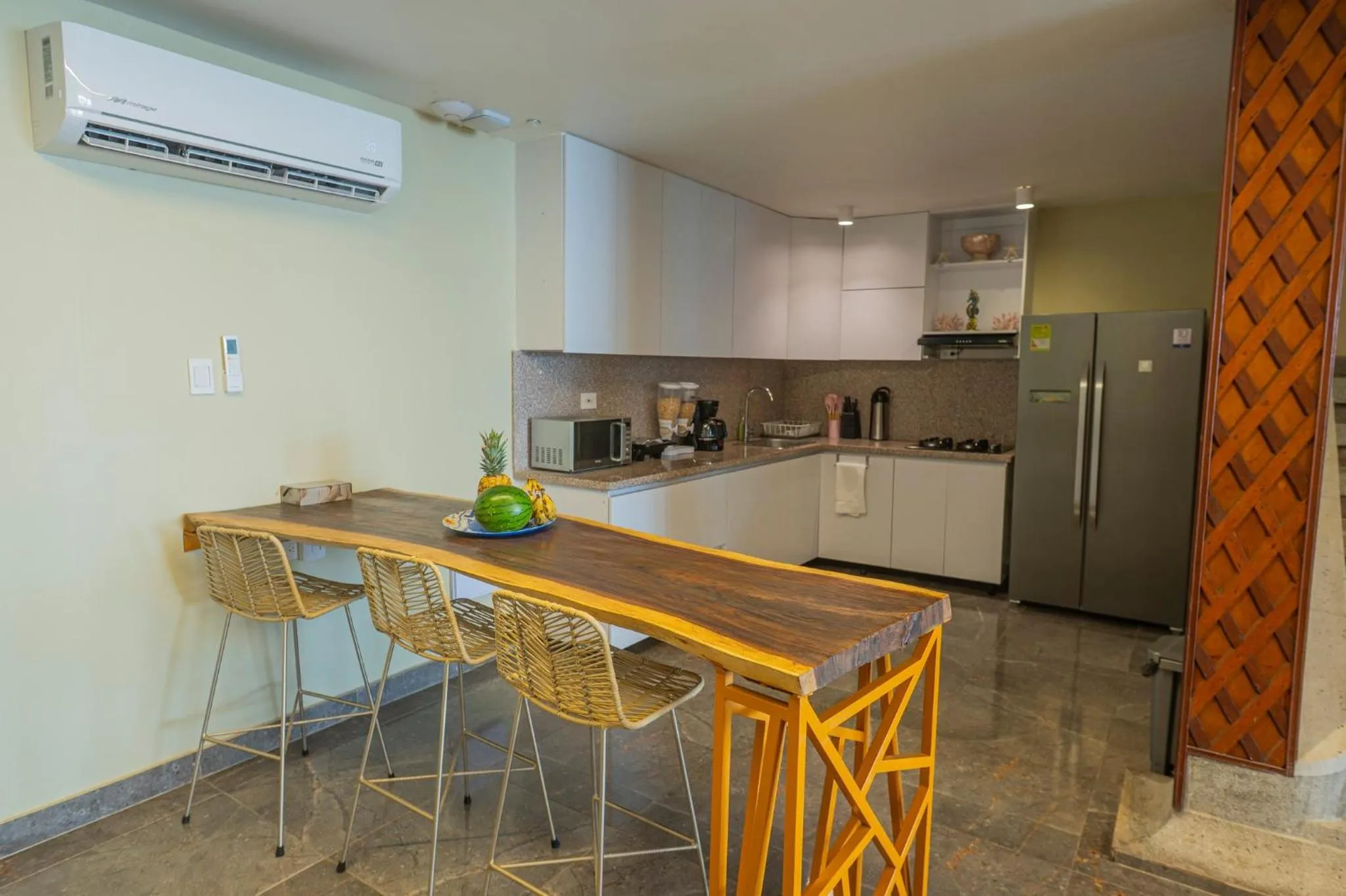 Kitchen or kitchenette in Hotel Bahía Azul Manga Cartagena