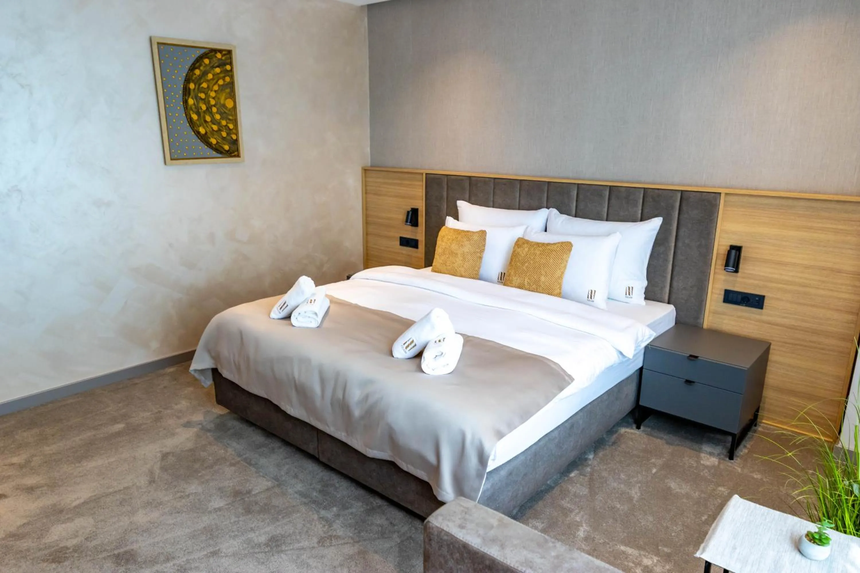 Bed in Hotel Helm
