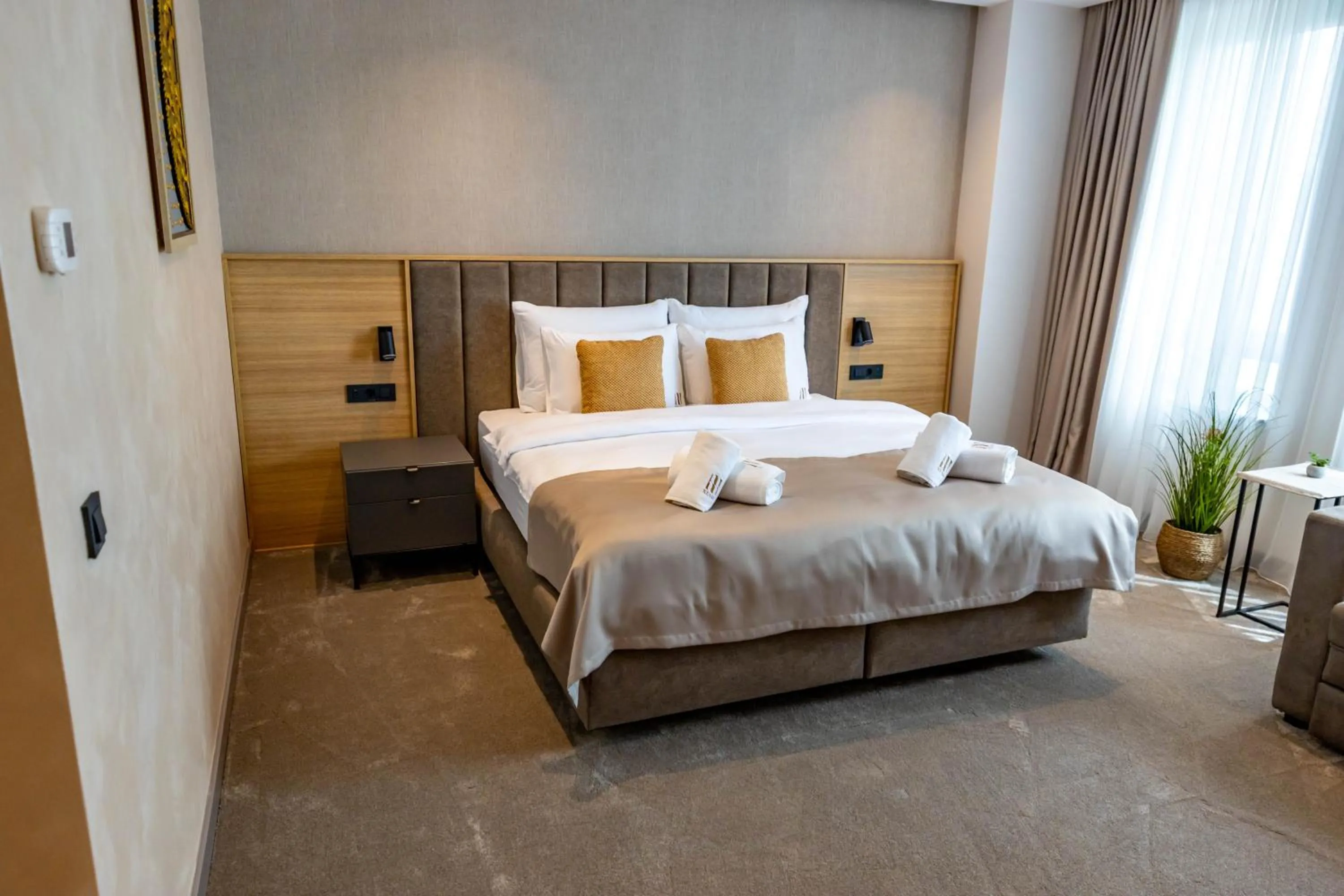Bed in Hotel Helm
