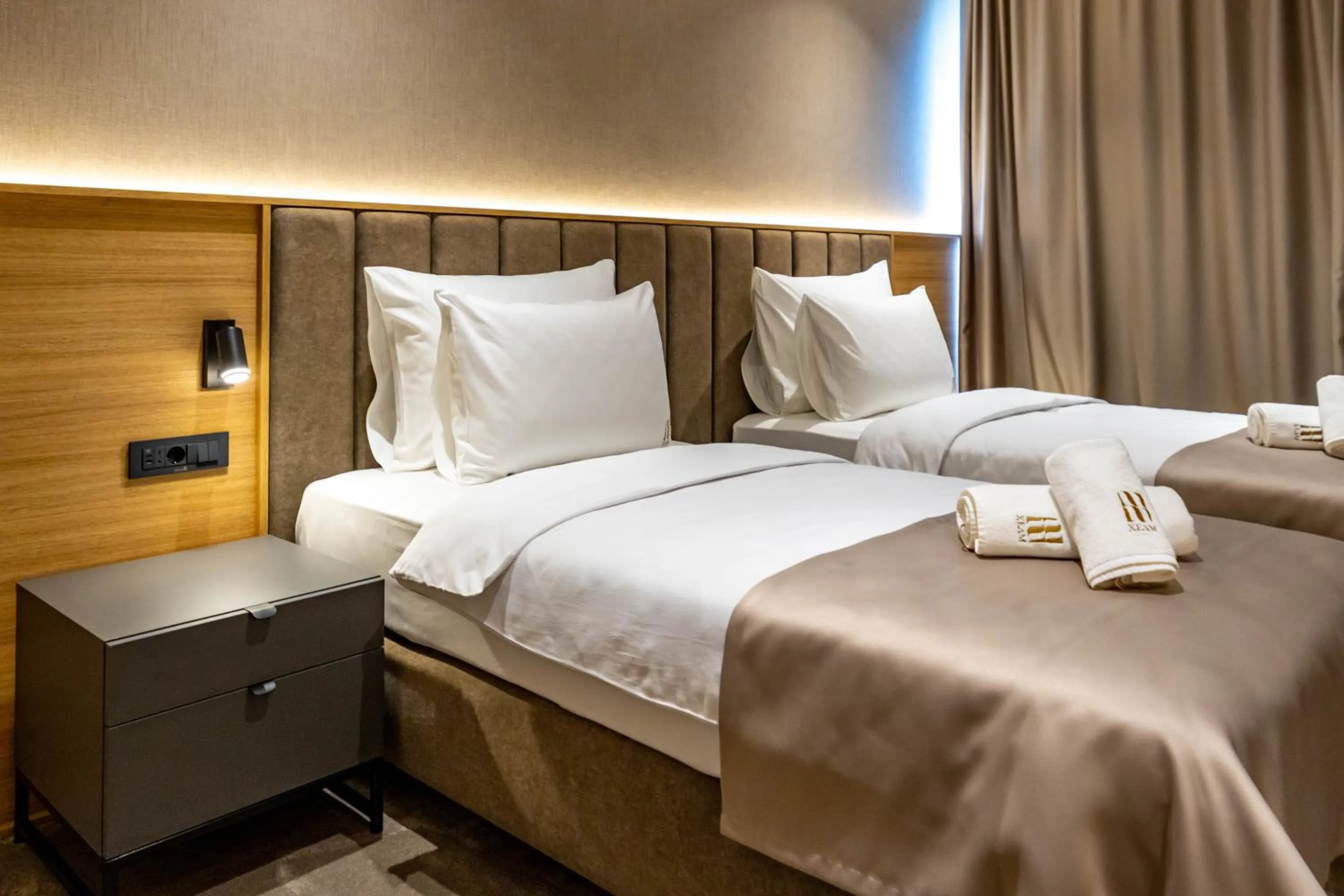 Bed in Hotel Helm
