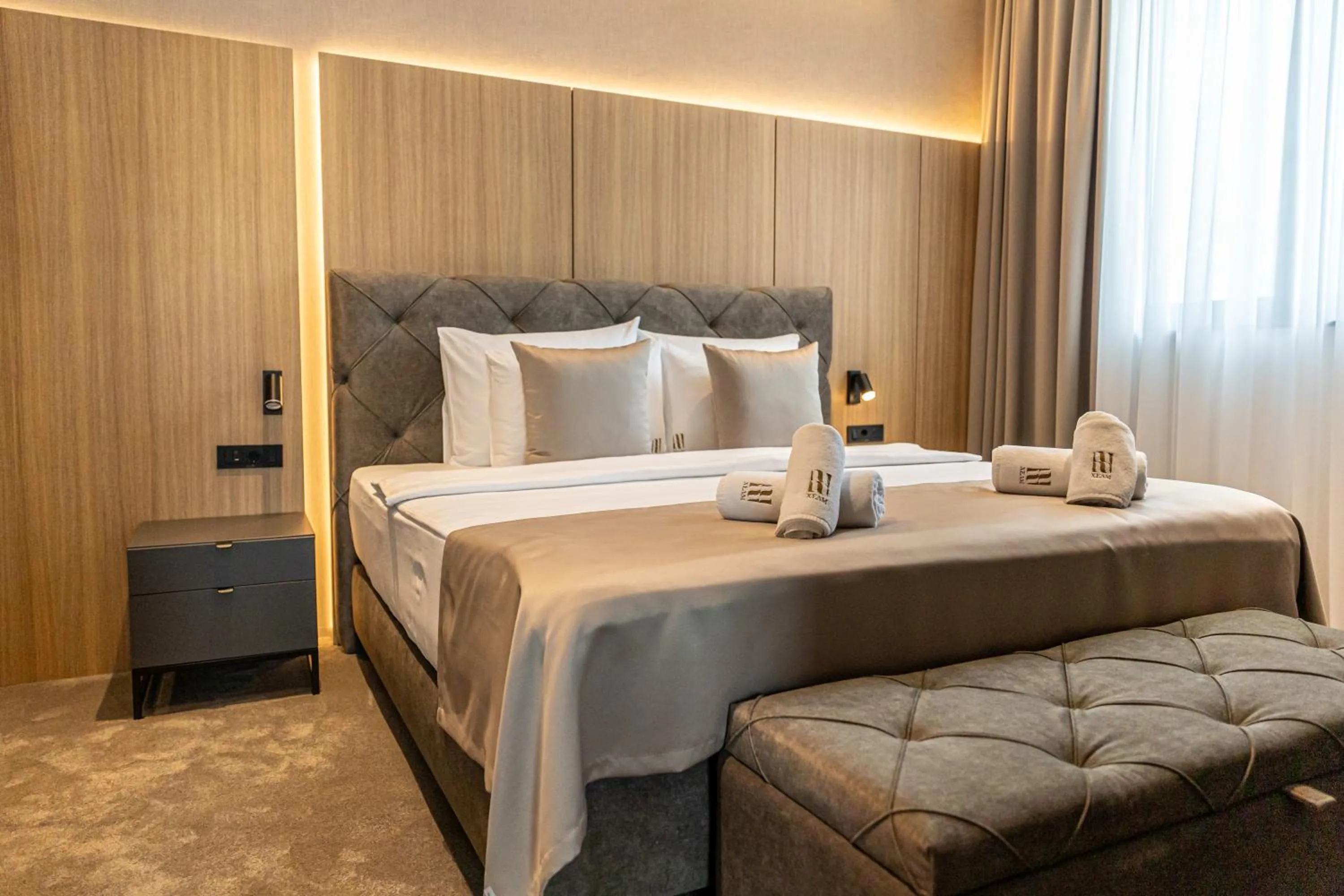 Bed in Hotel Helm