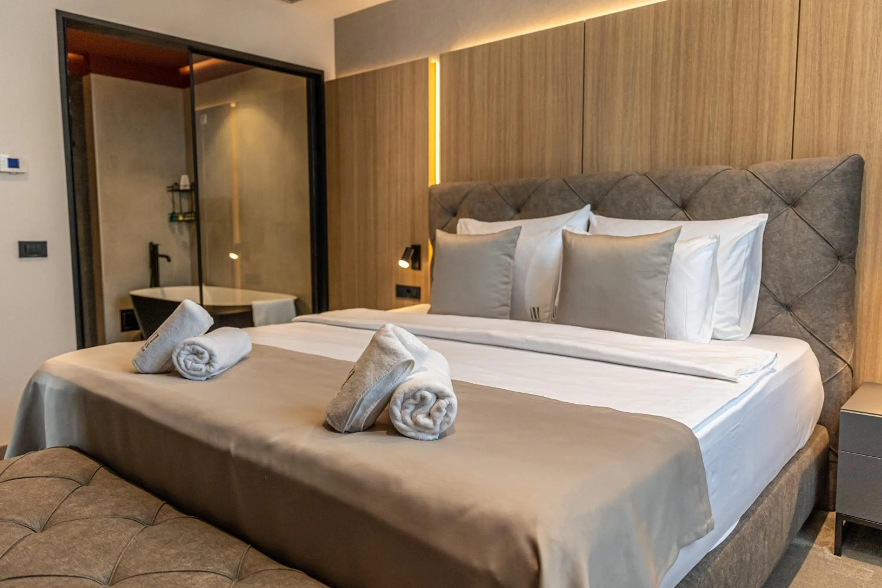 Bed in Hotel Helm