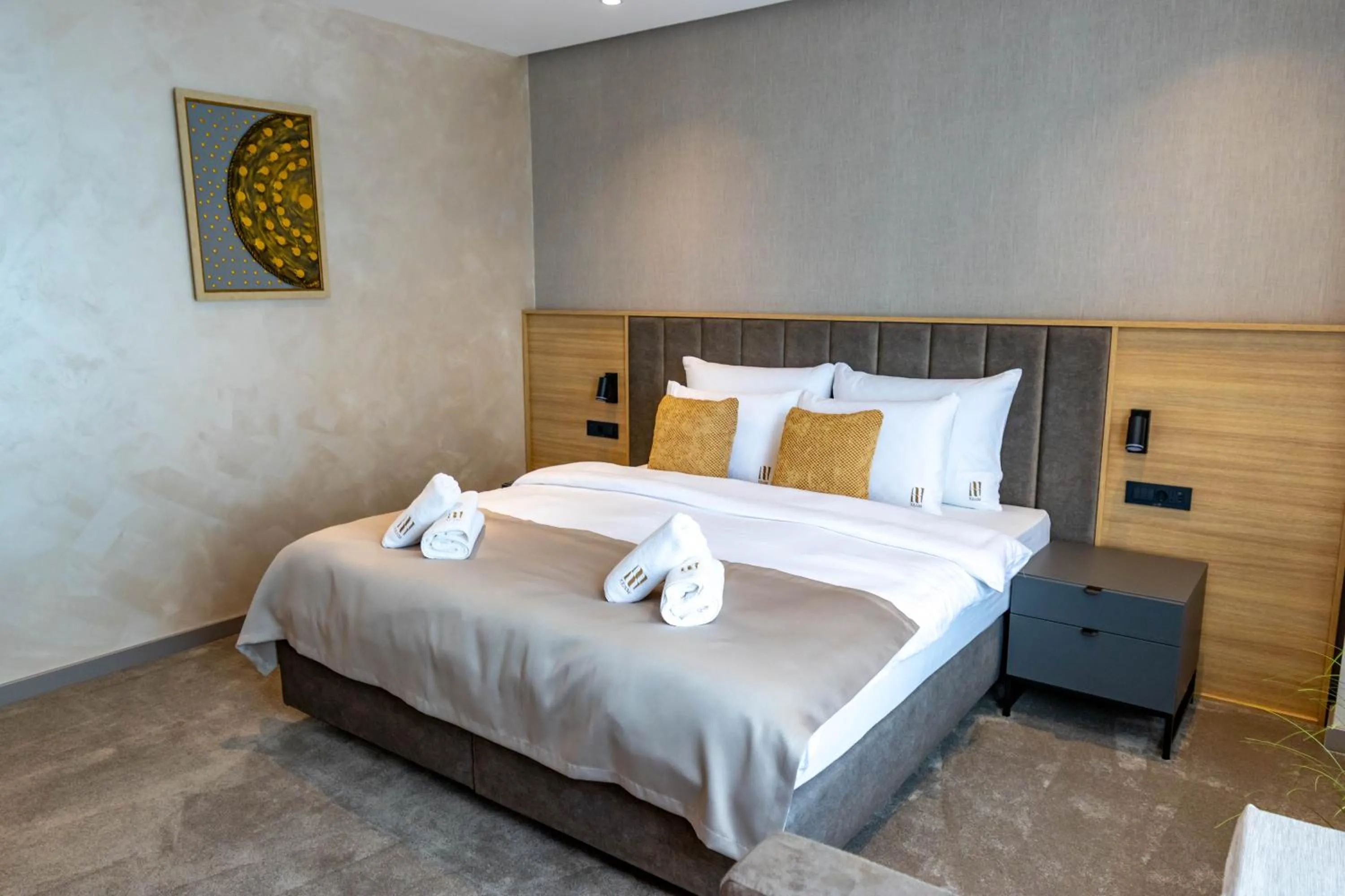 Bed in Hotel Helm