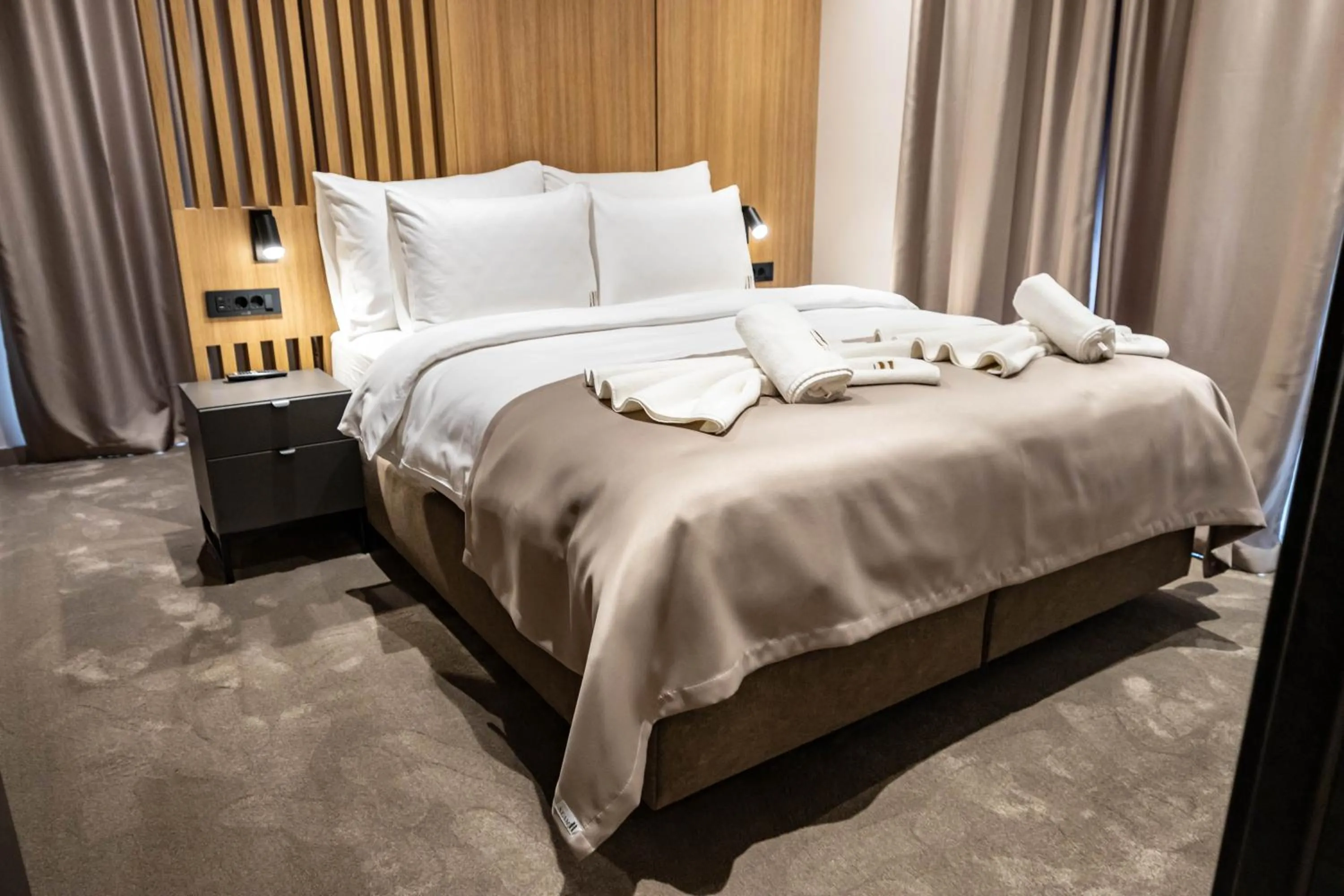 Bed in Hotel Helm