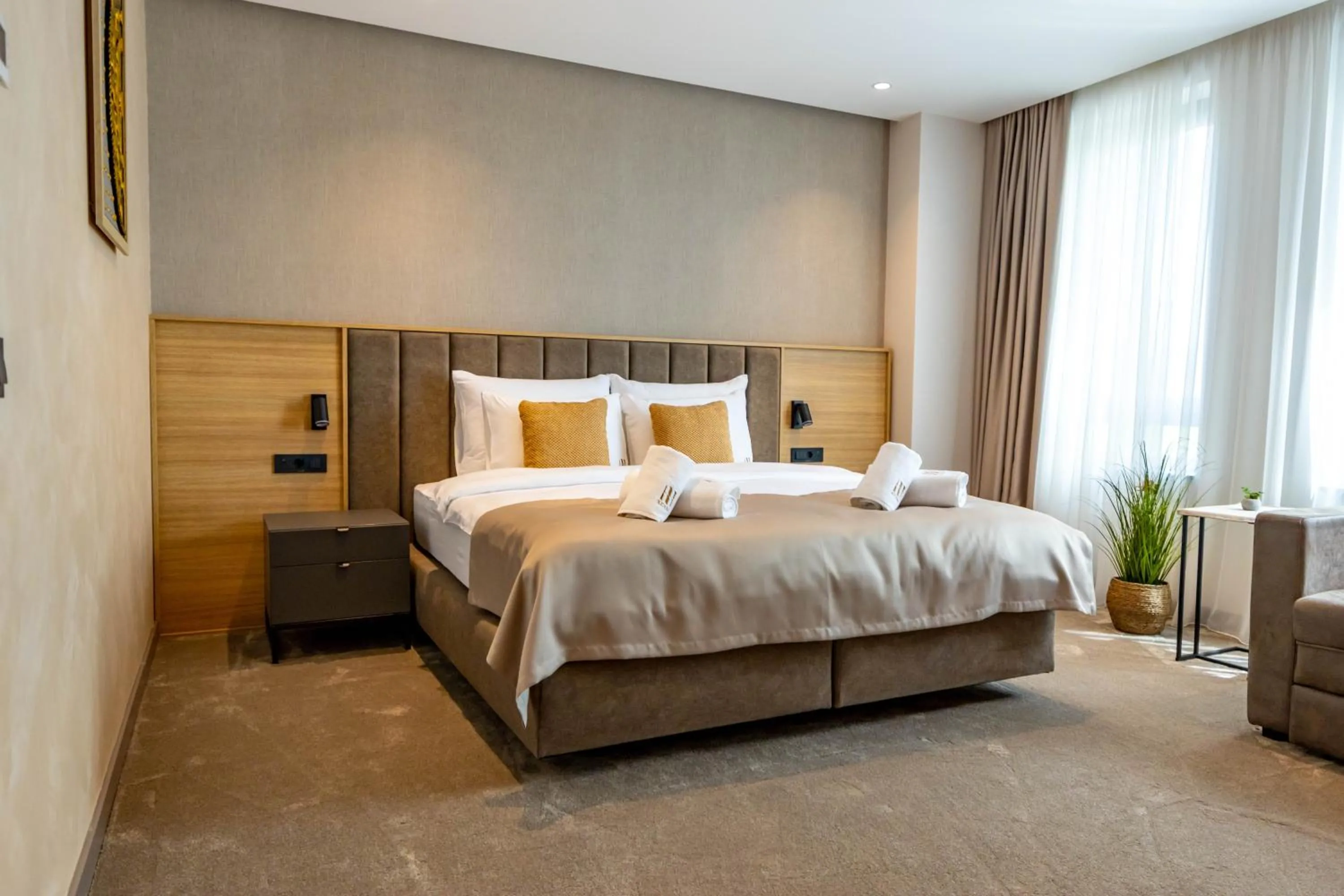 Bed in Hotel Helm