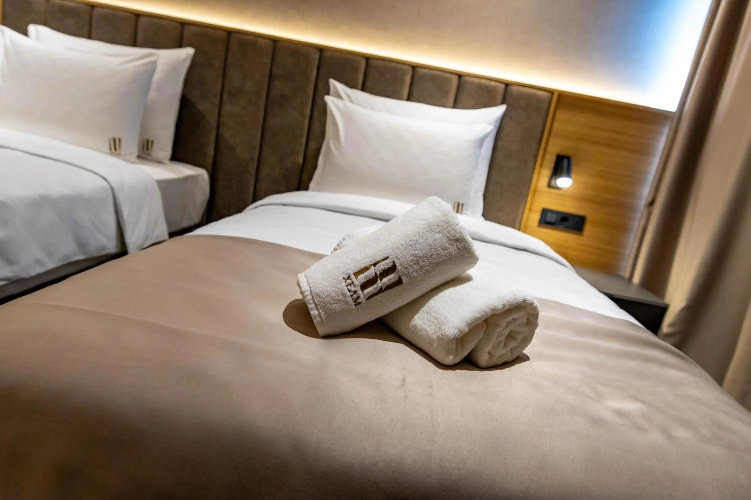 Bed in Hotel Helm