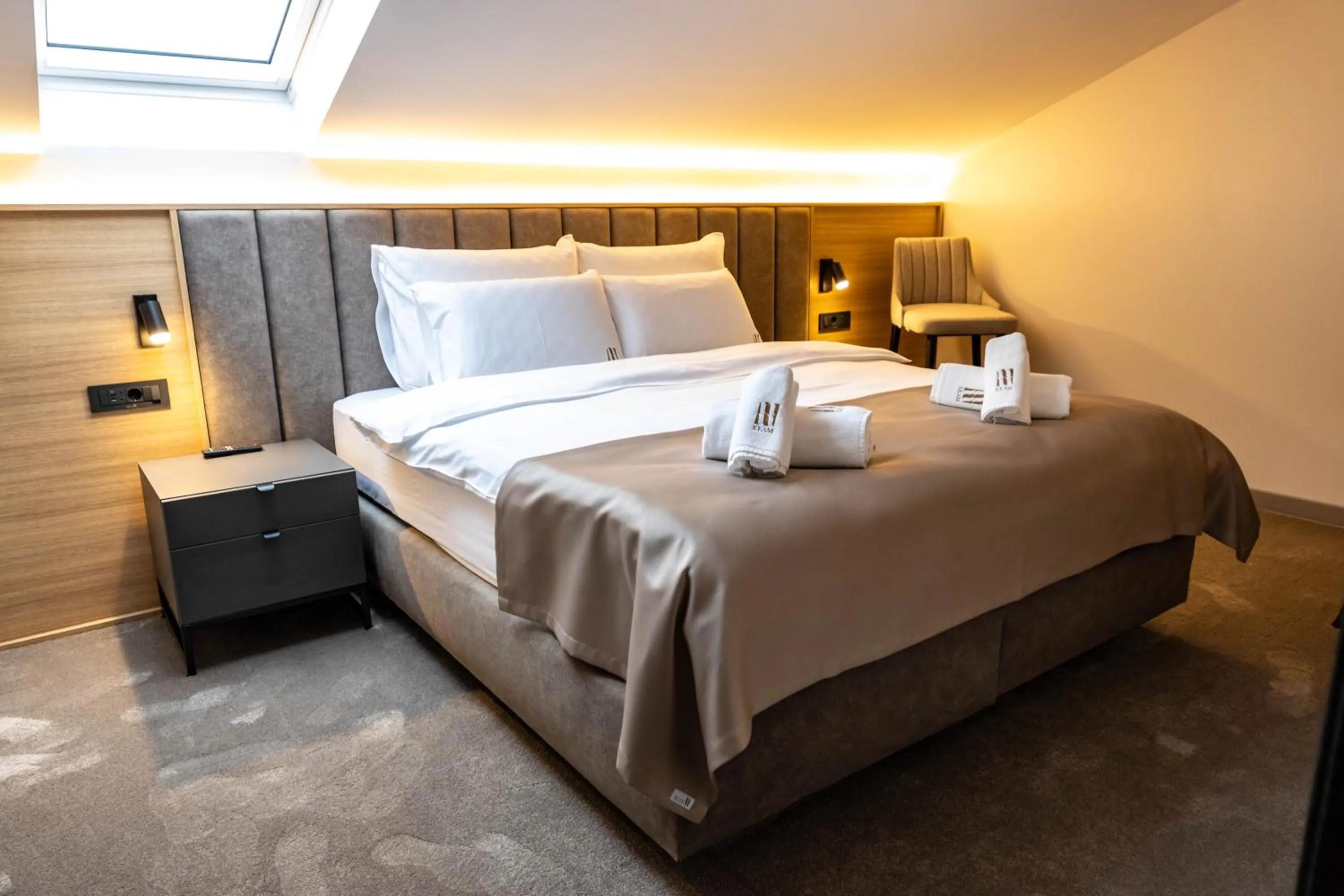 Bed in Hotel Helm