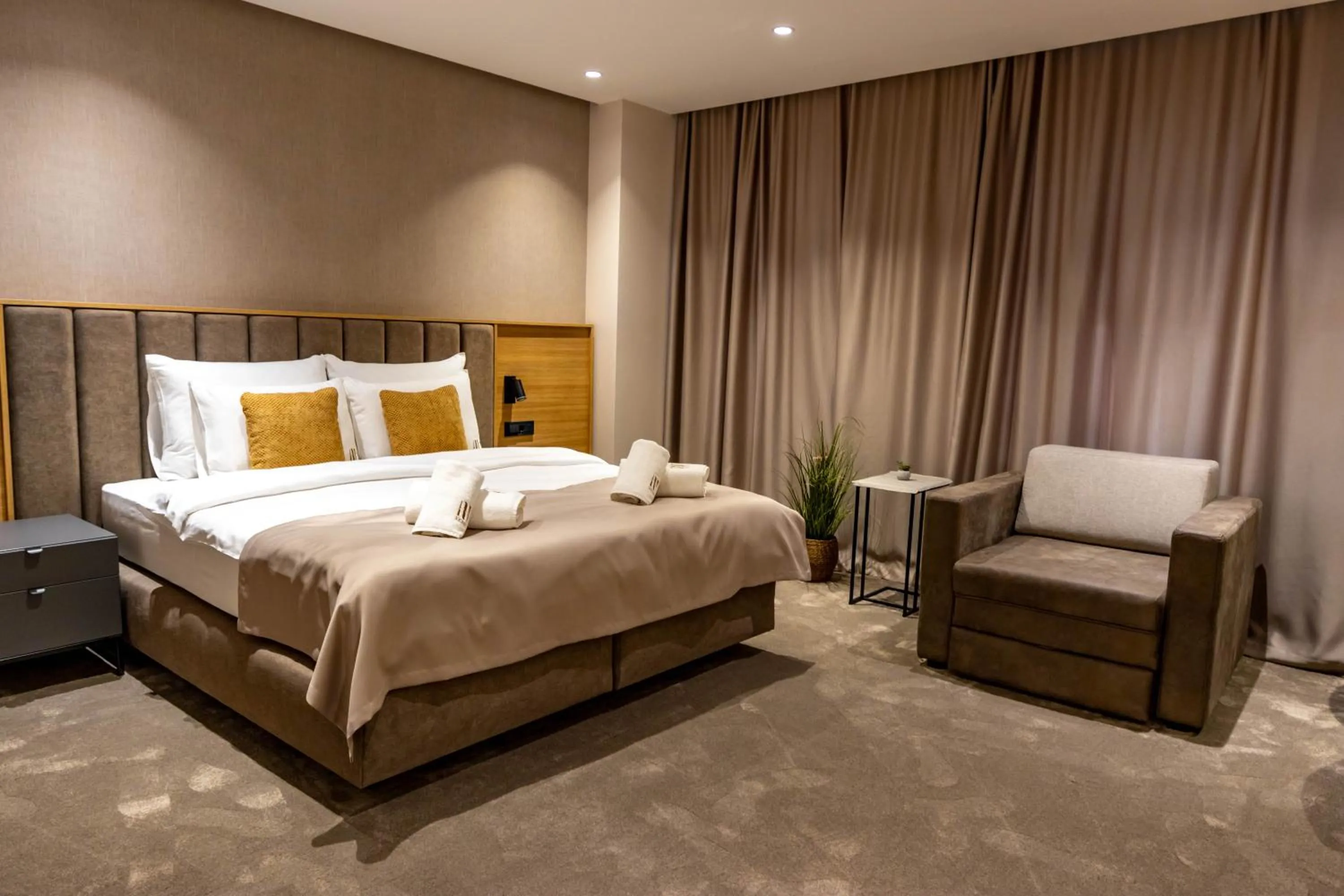 Bed in Hotel Helm